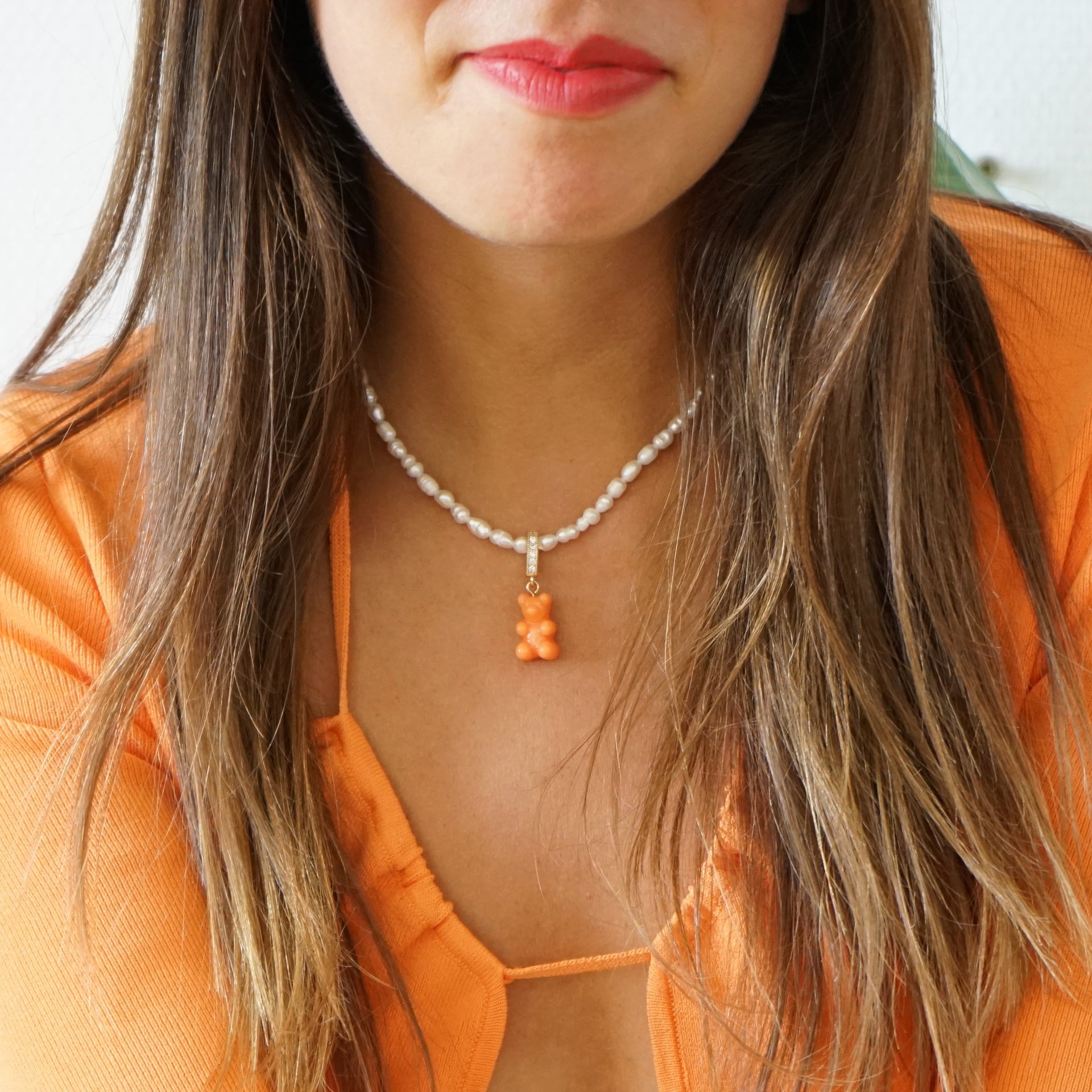 The Orange Gummy Bear Charm Pendant