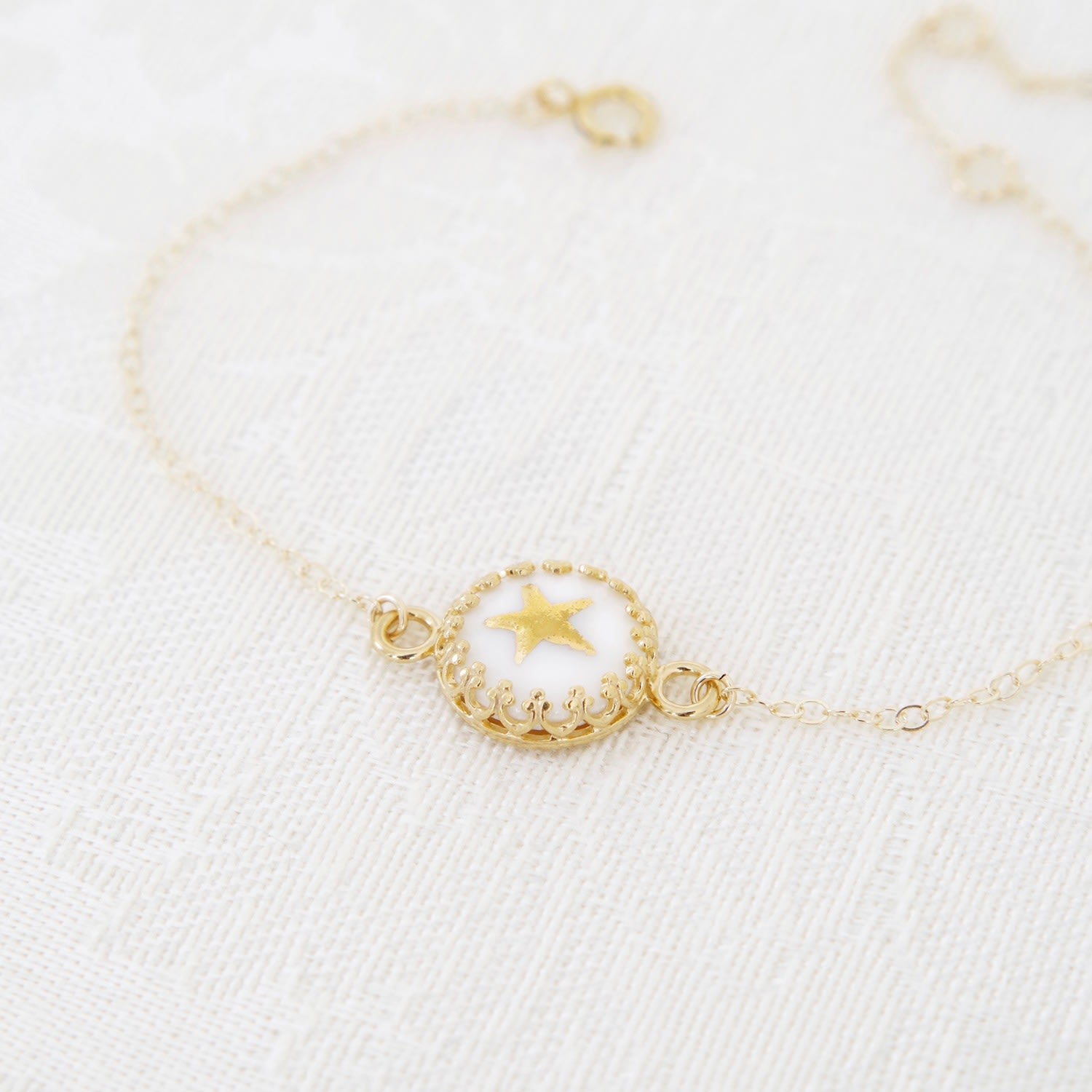 Porcelain Star Charm Bracelet