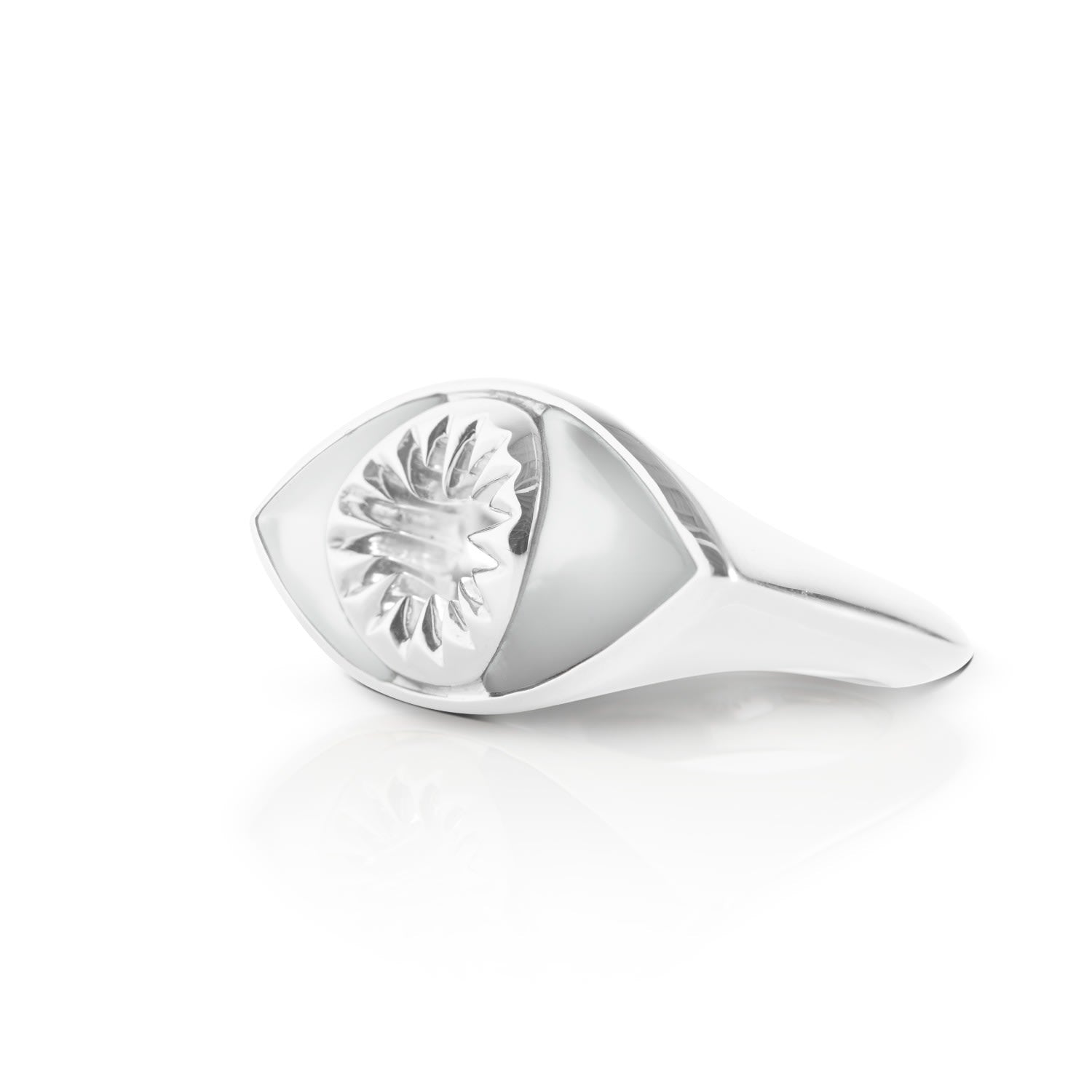 I On You' Mother Of Pearl Ring Silver
