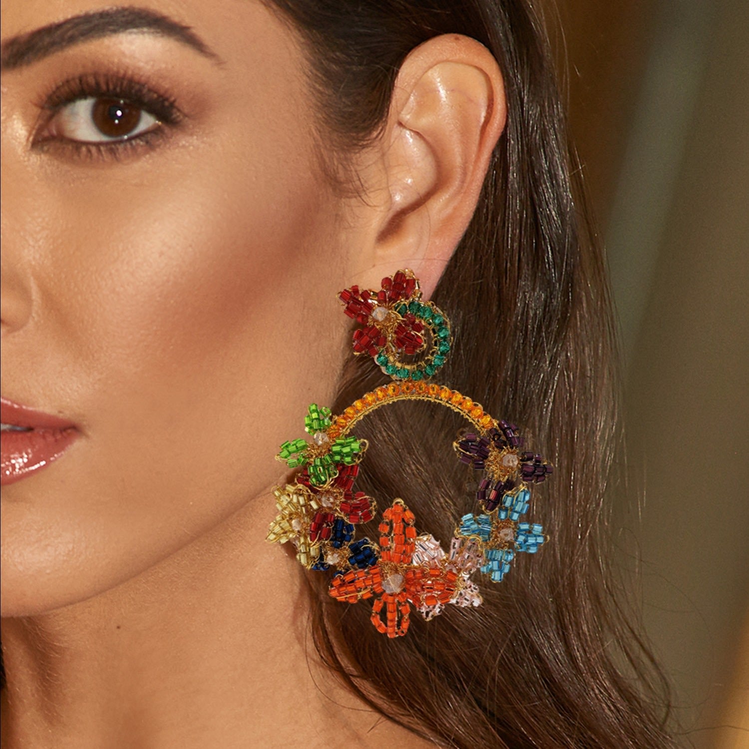 Multicolor Garden Handmade Earrings
