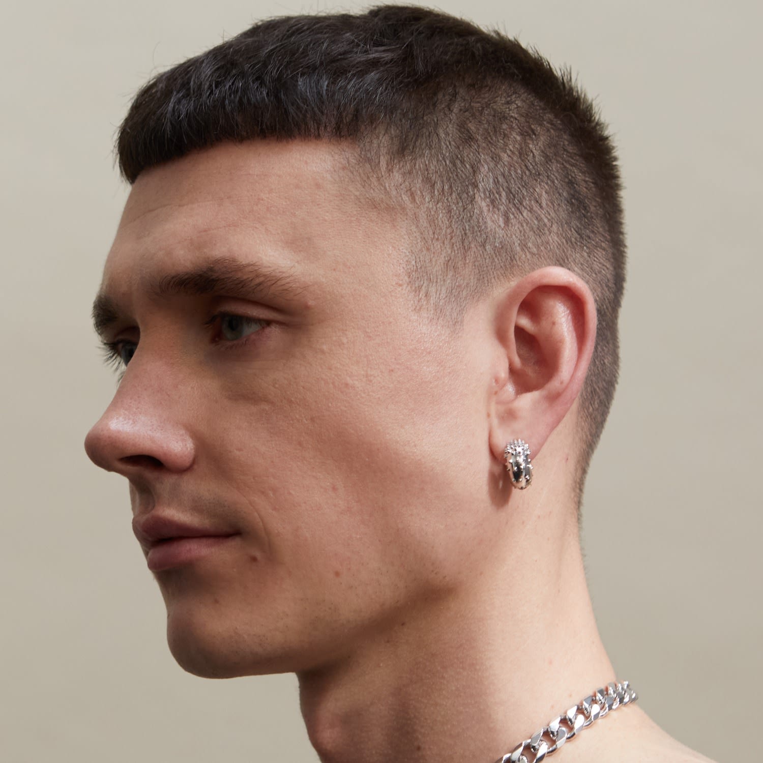 Chunky Hoops 8Mm - Silver