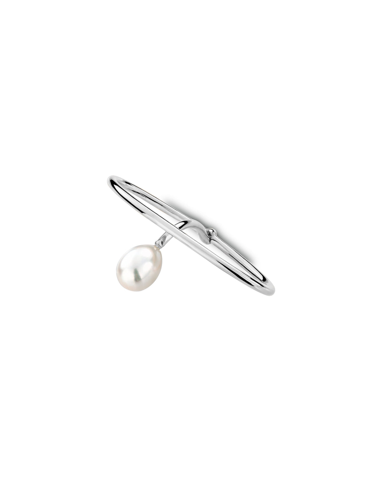 JULIA DOUBLE RING PEARL SILVER