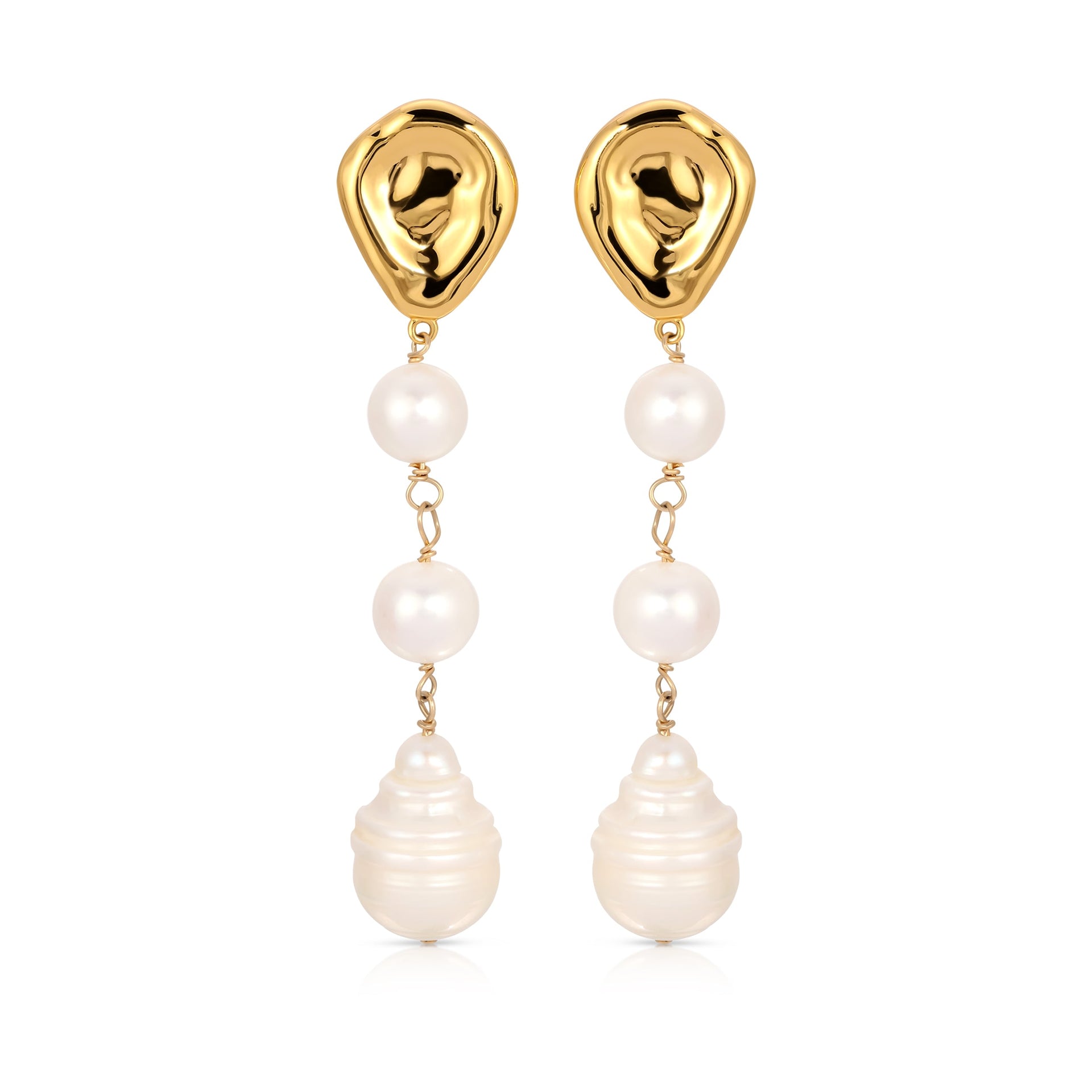 Julietta Earrings - Pearl Chandelier Earrings - Bridal - Holiday