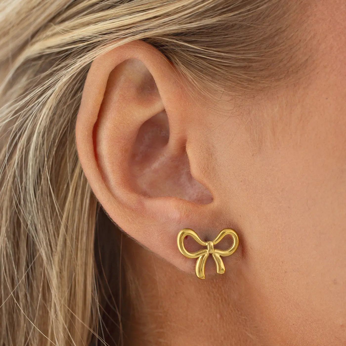 Juliette - Bow Stud Earrings Stainless Steel
