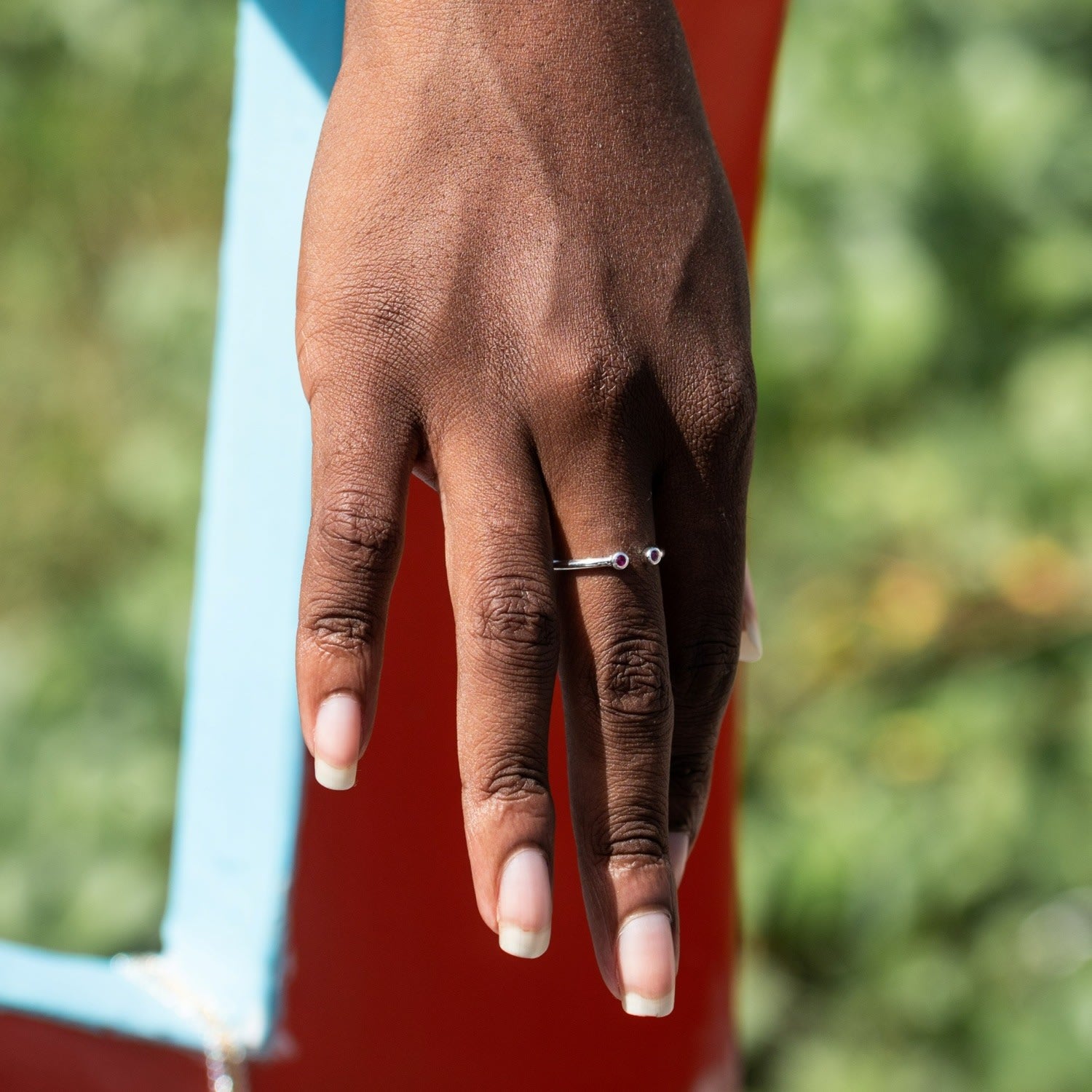 July Birthstone Open Style Ring - Ruby