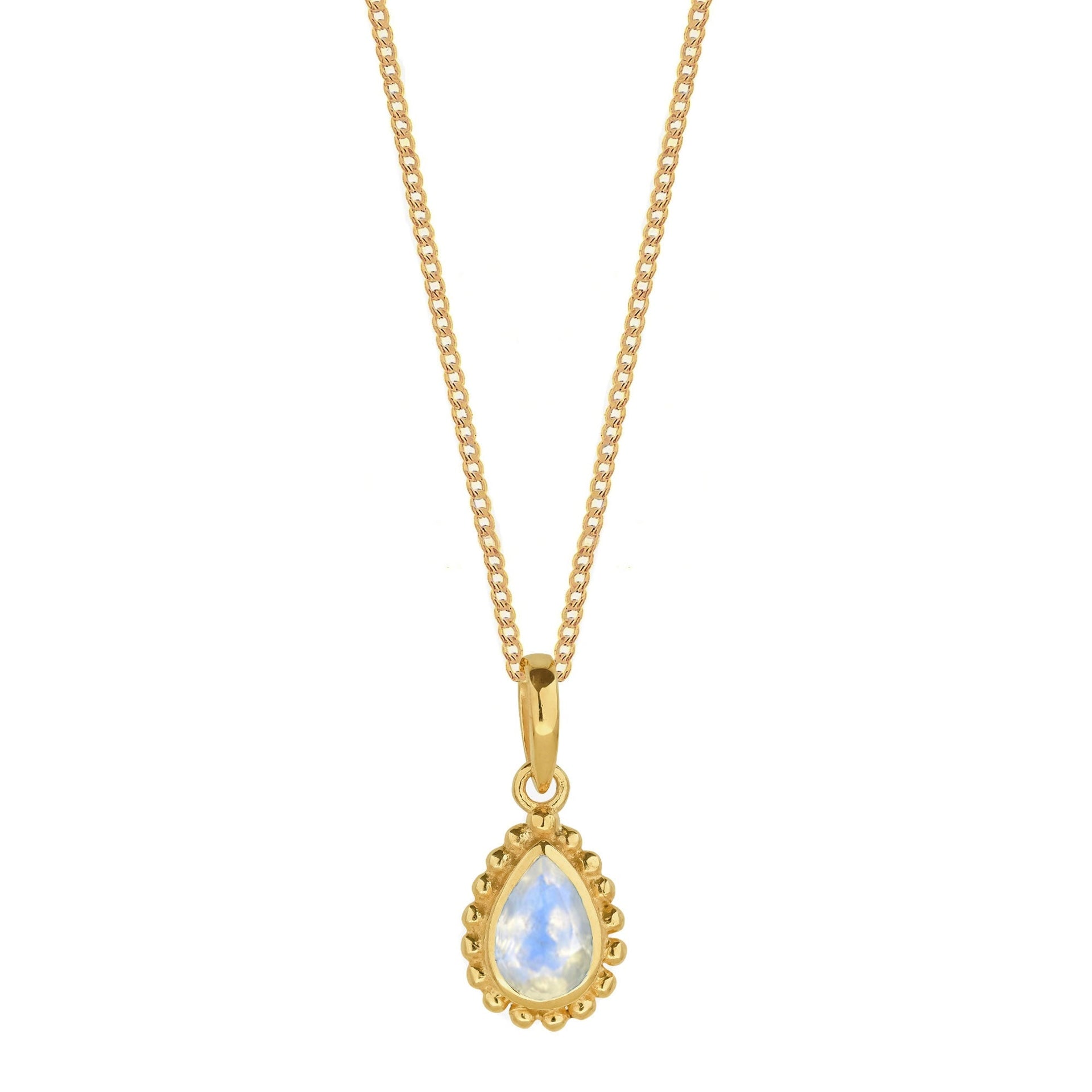 June Birthstone Gold Necklace - Moonstone