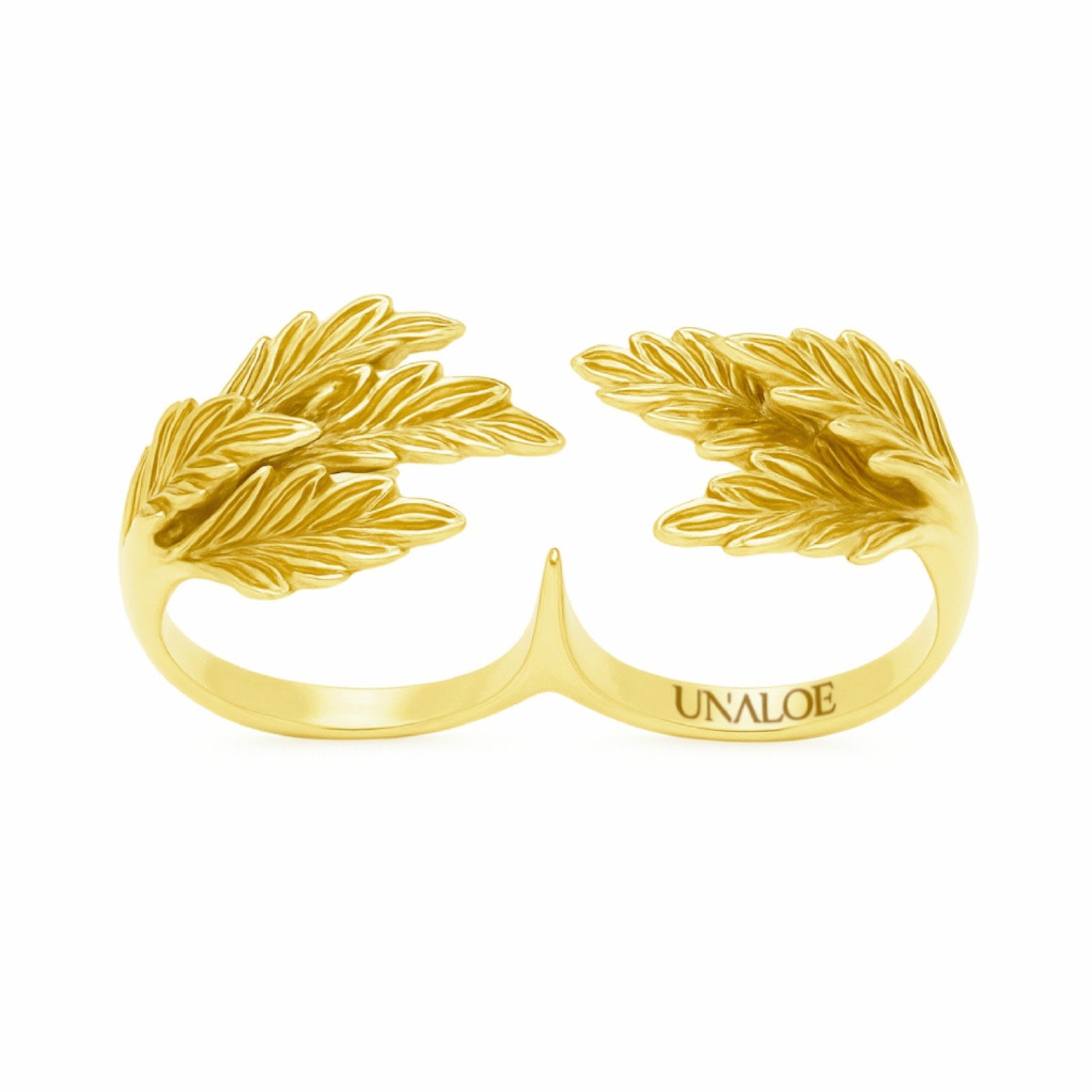 Jungle Silver Ring, Gold-Plated