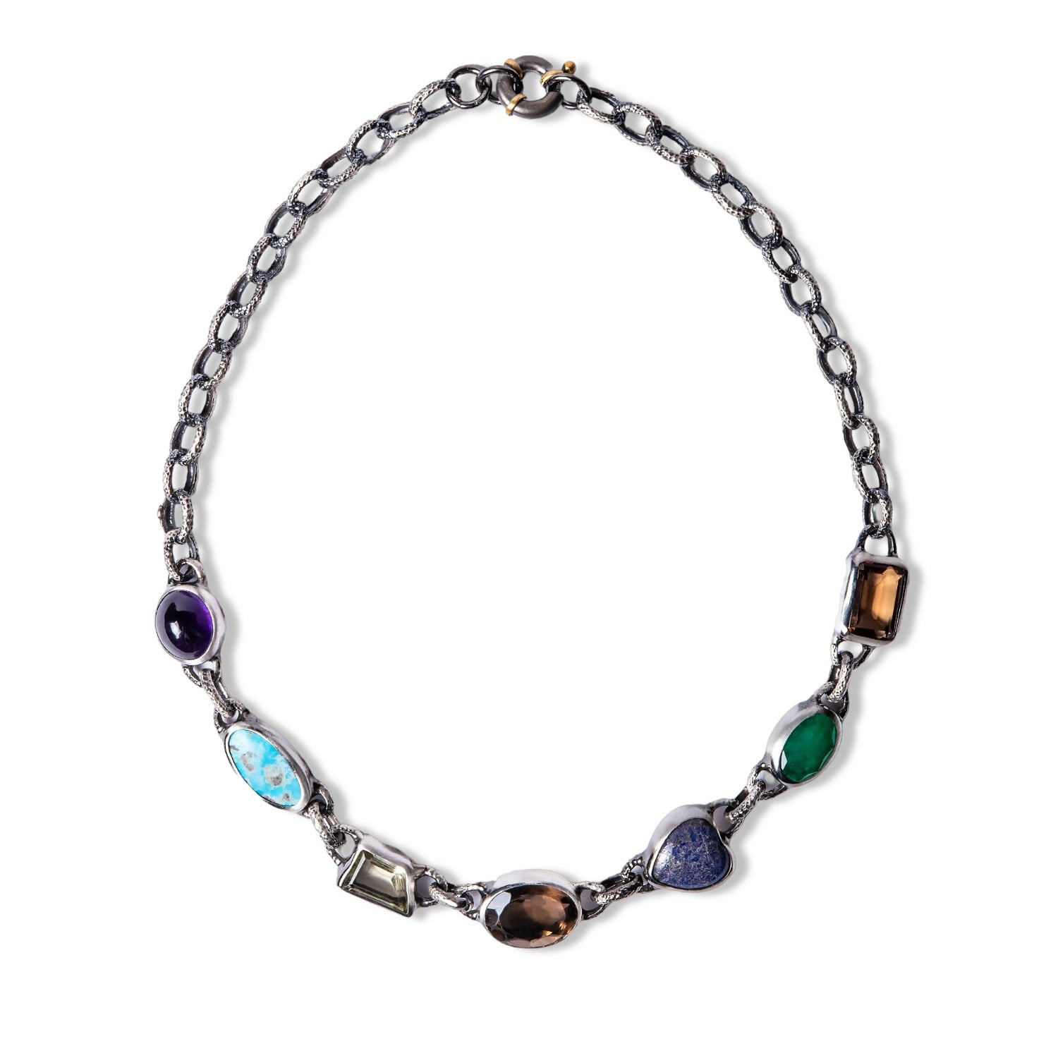 Jupiter Eye Multi Gemstone Choker Necklace