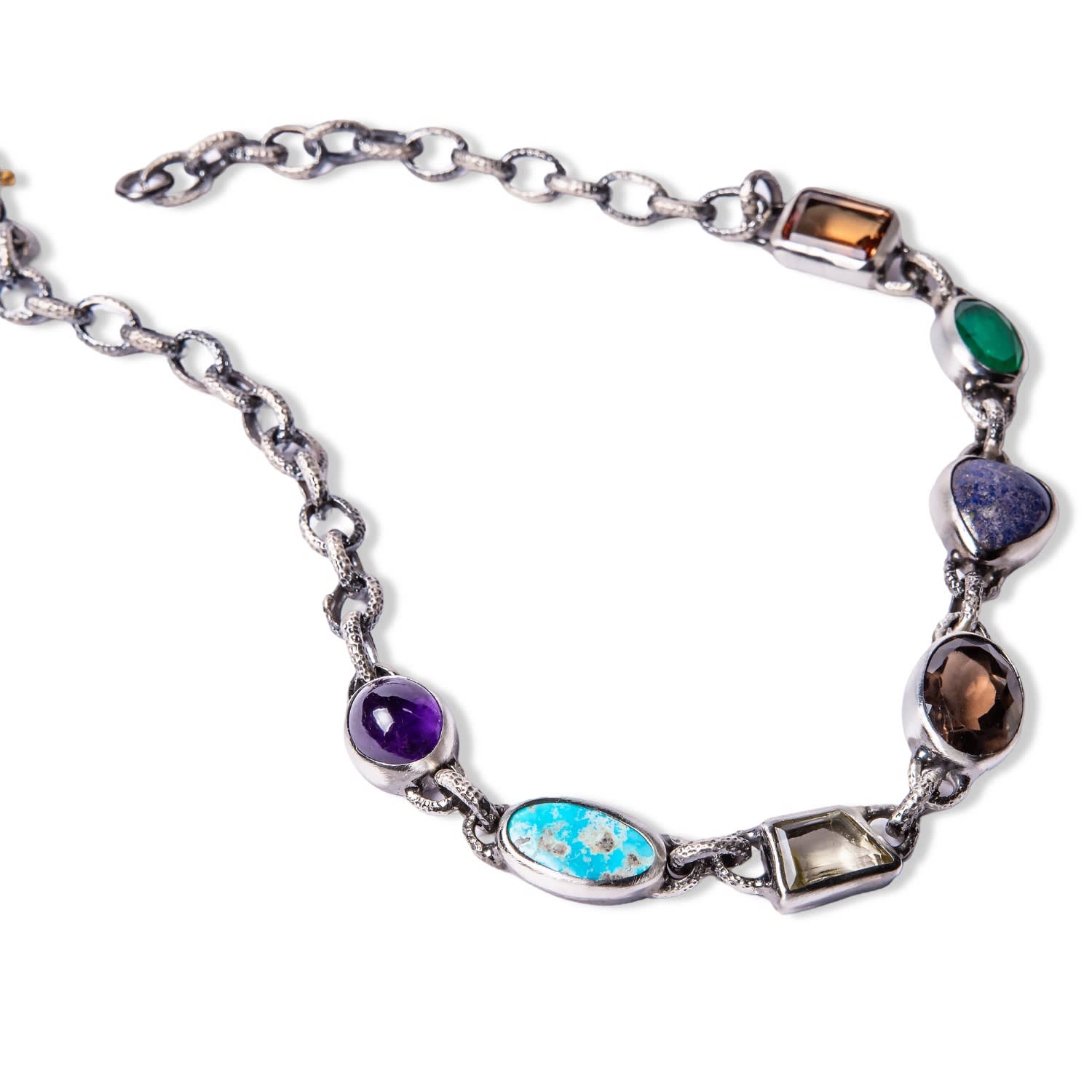 Jupiter Eye Multi Gemstone Choker Necklace