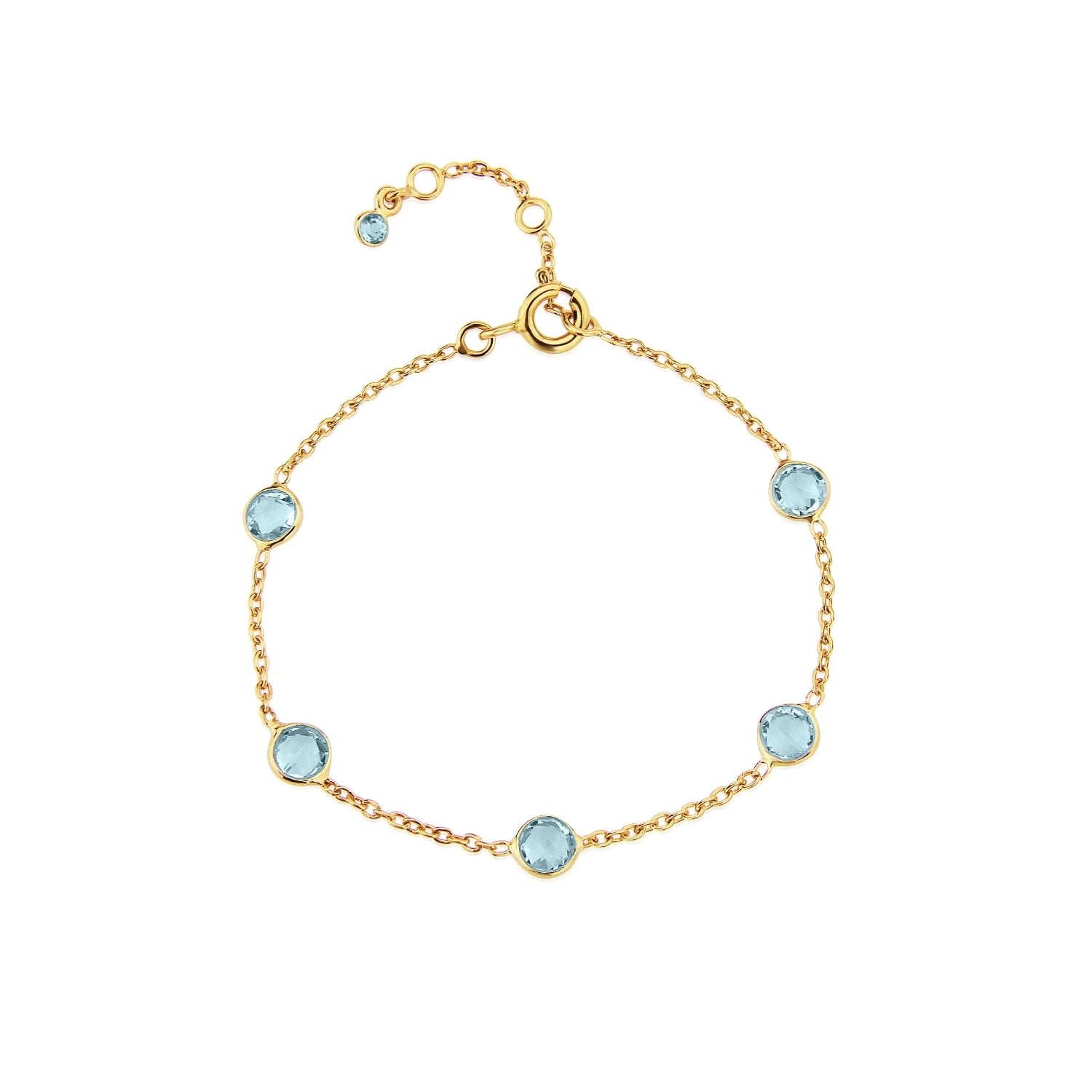Antibes Blue Topaz & Gold Vermeil Bracelet