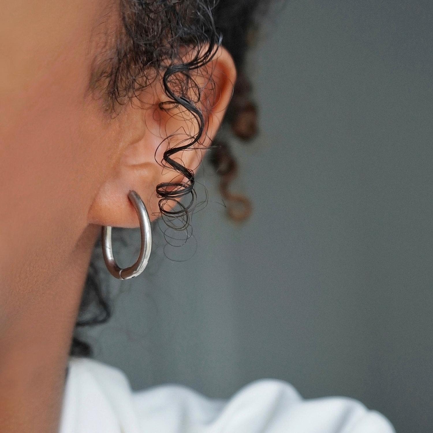 Luna Hoops In Silver