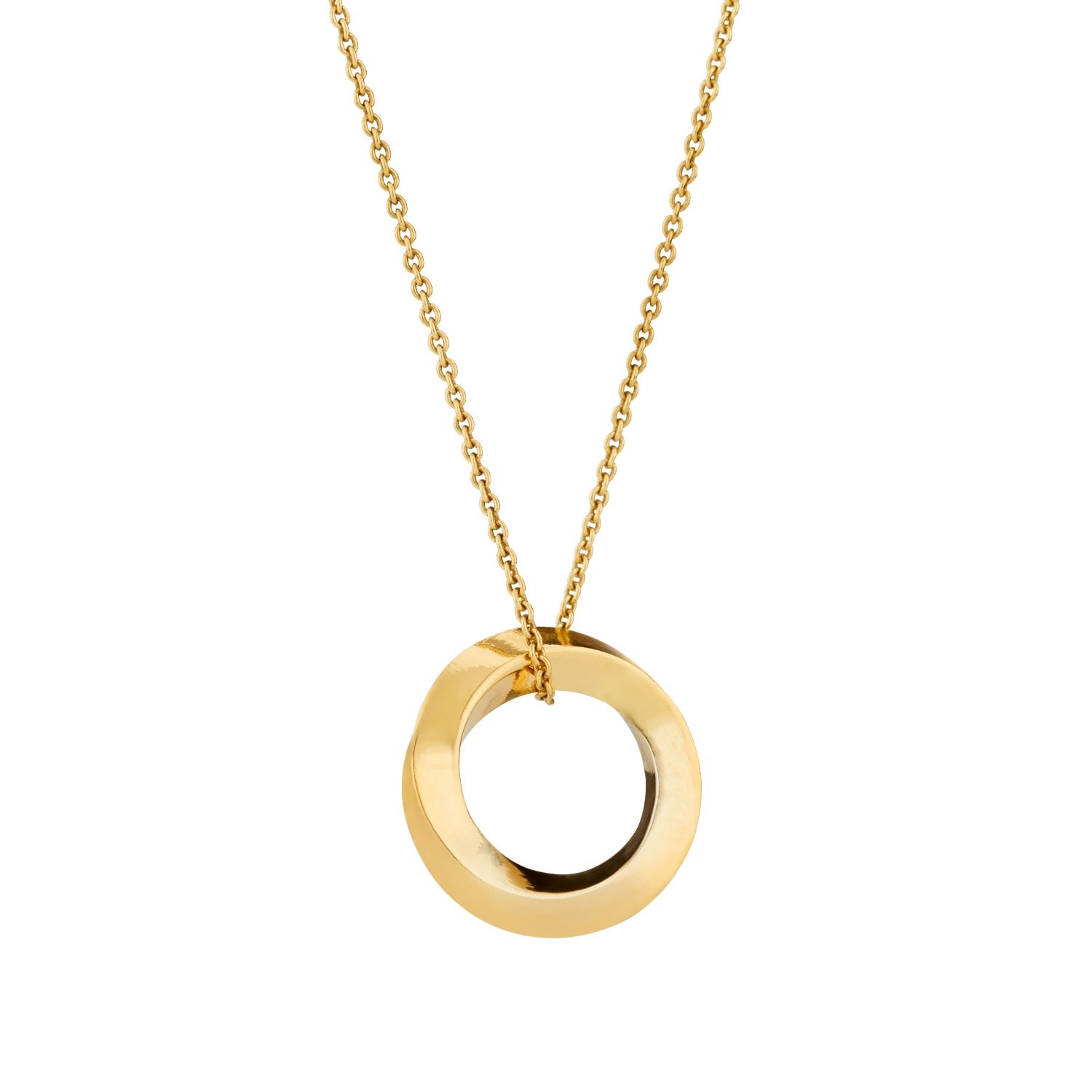 Gold Plated Forever Circle Mobius Necklace