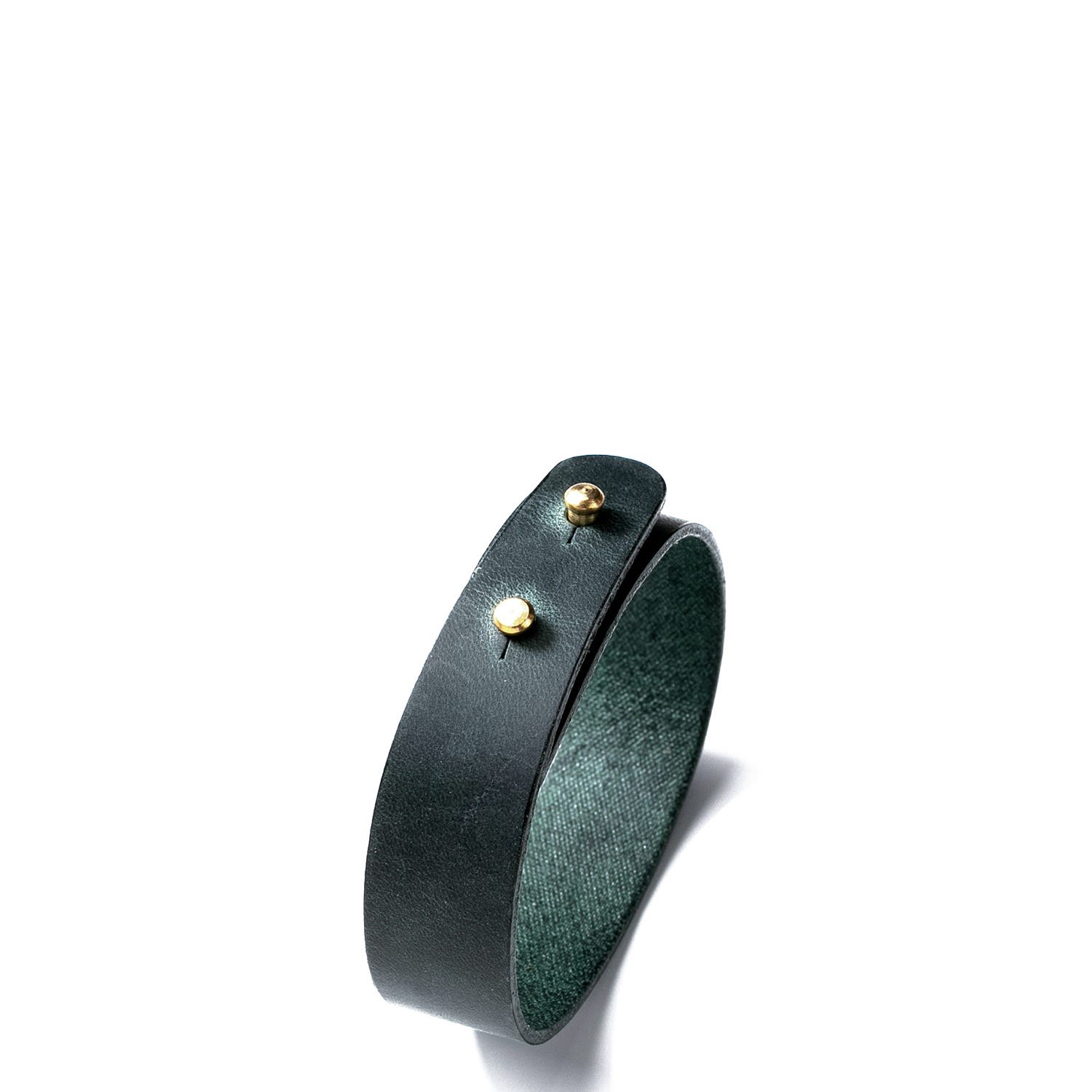 Adjustable Minimalist Leather Bracelet - Emerald