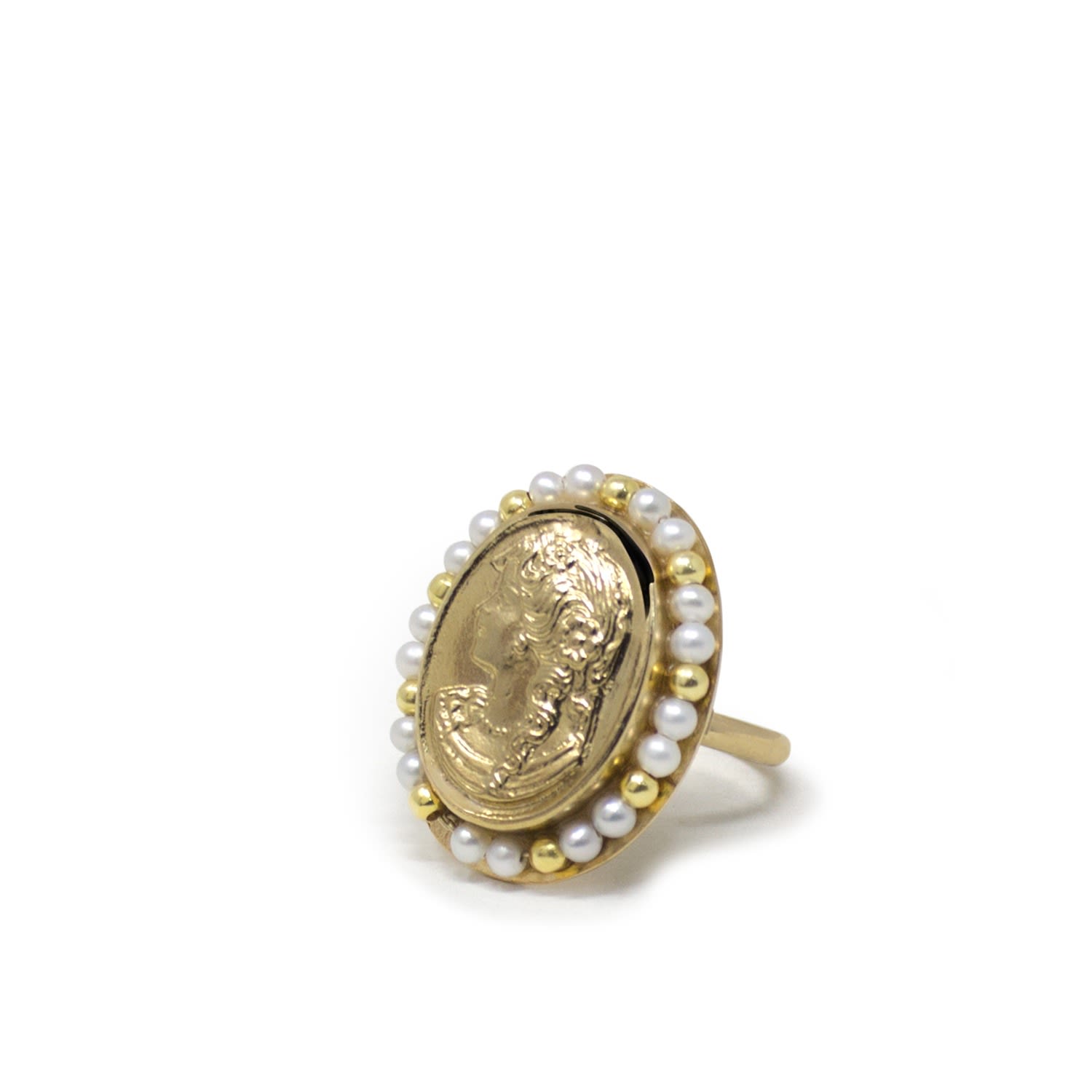Fiammetta Gold-Plated Pearl Ring