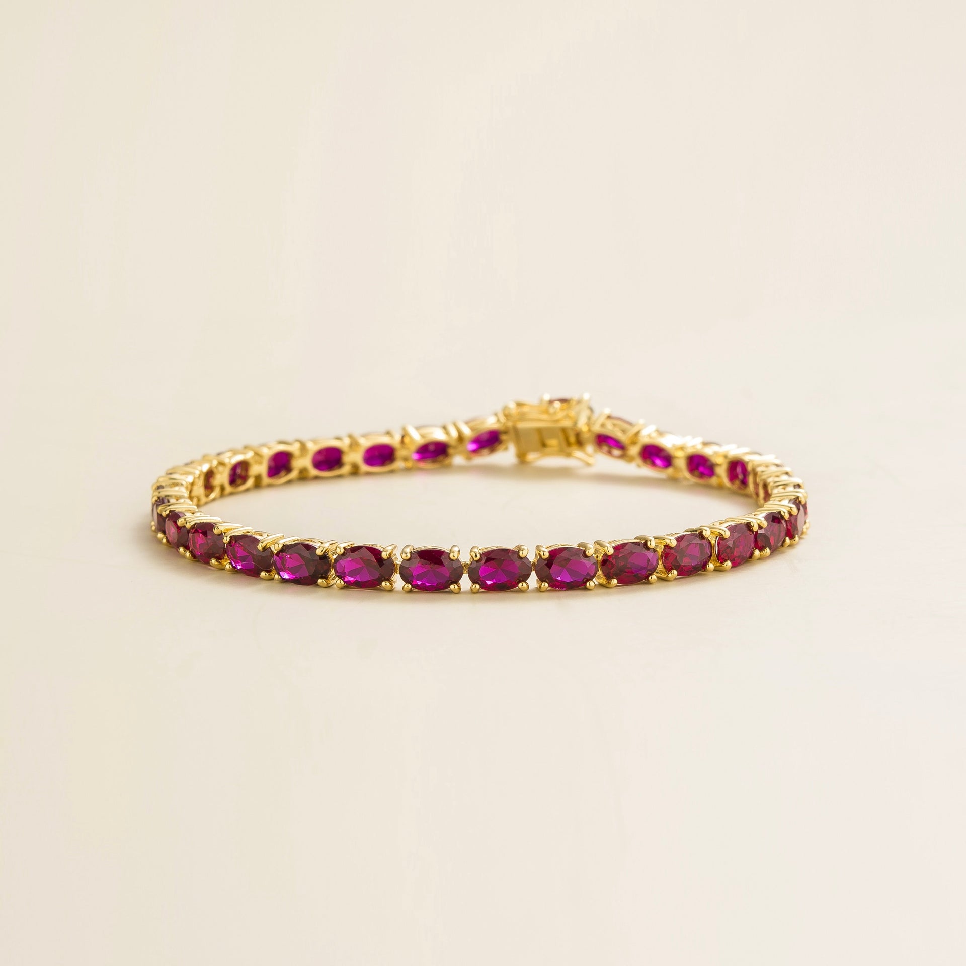 Salto Gold Tennis Bracelet In Ruby