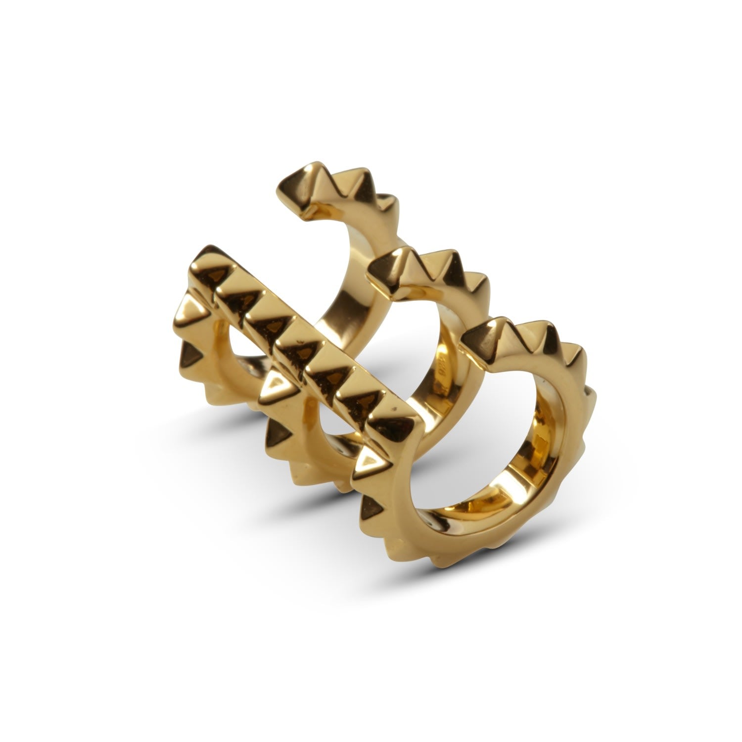 Croc Triple Ear Cuff Yellow Gold