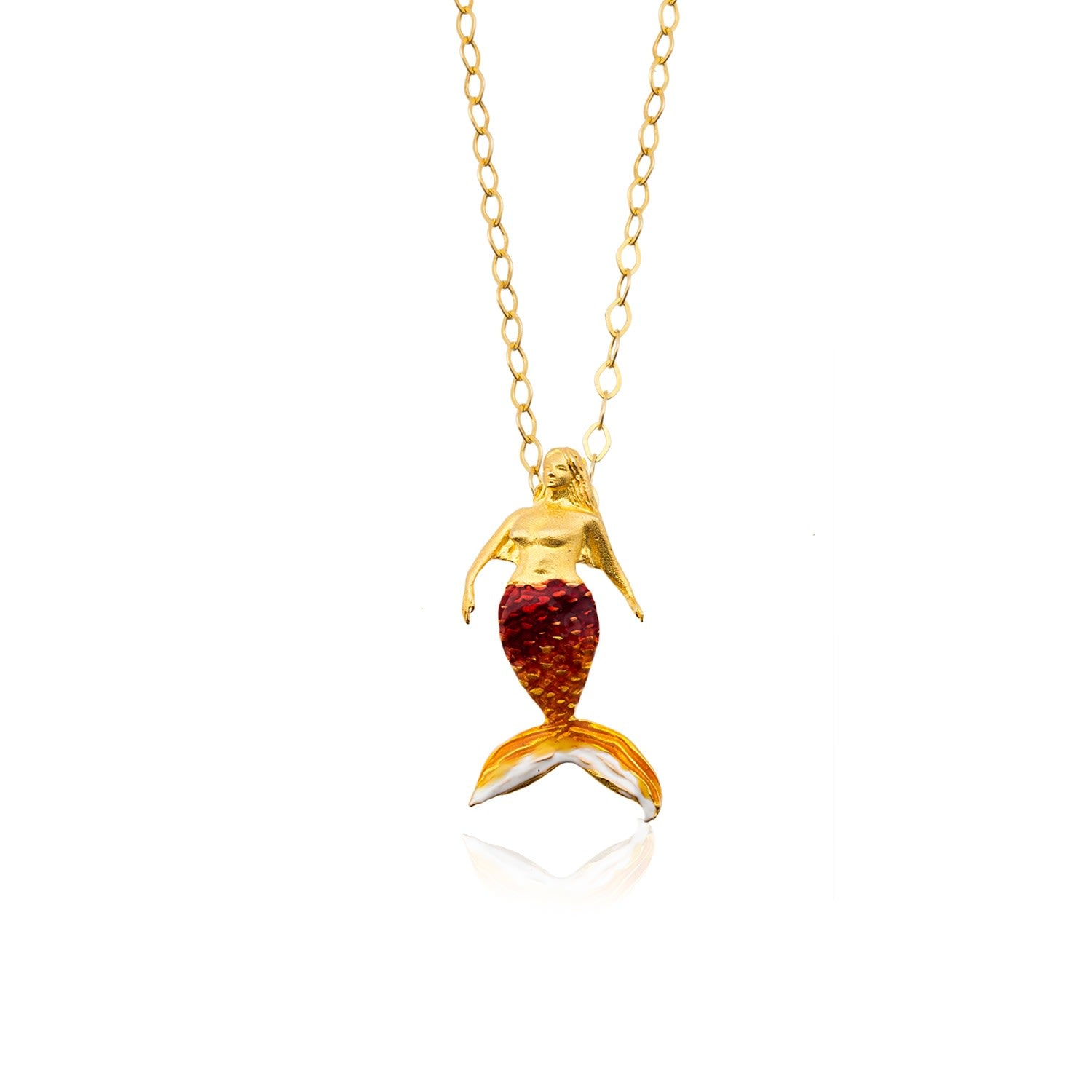 Orange Mermaid Necklace