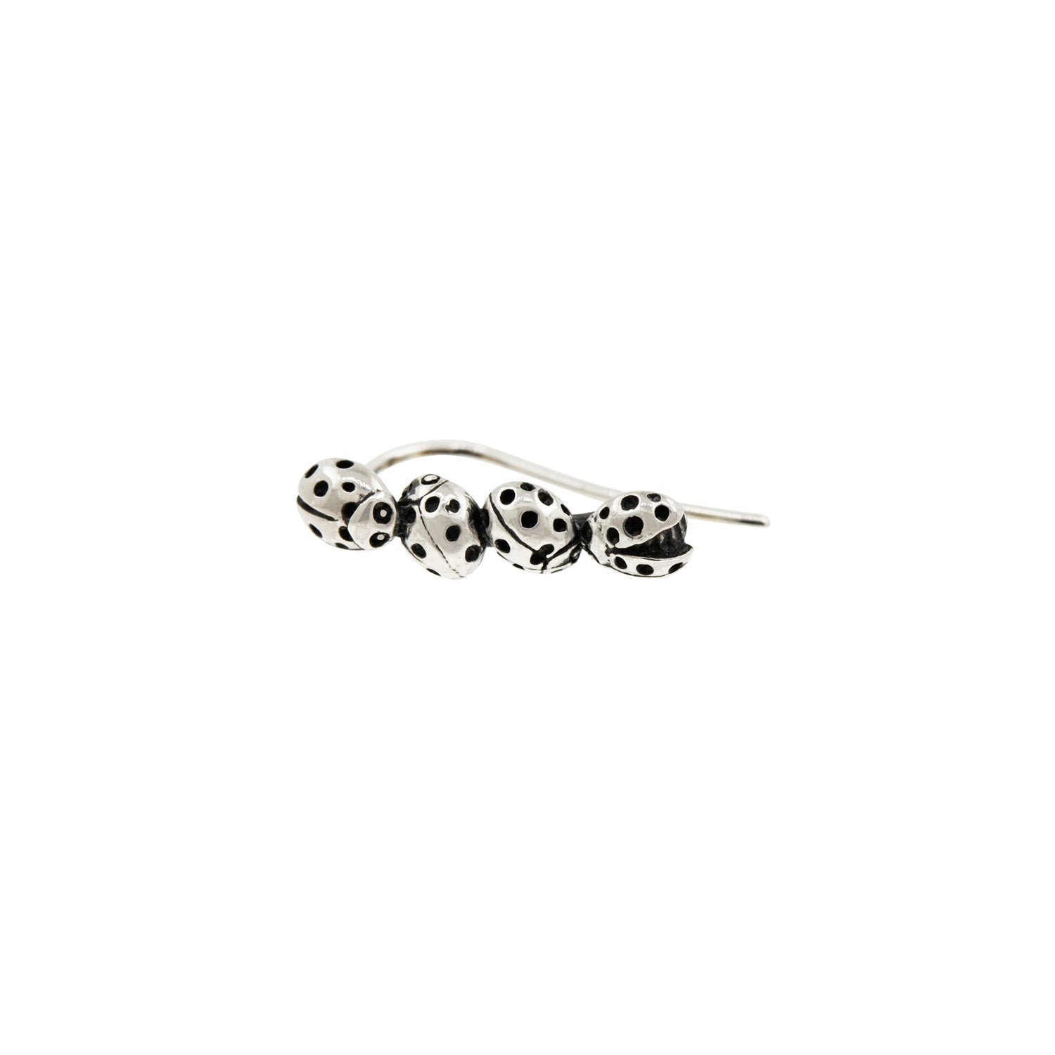 Ladybirds Climber Earring Single - Silver