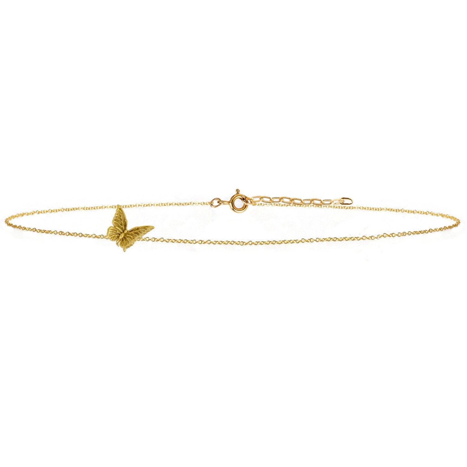 Butterfly Choker Necklace - Gold