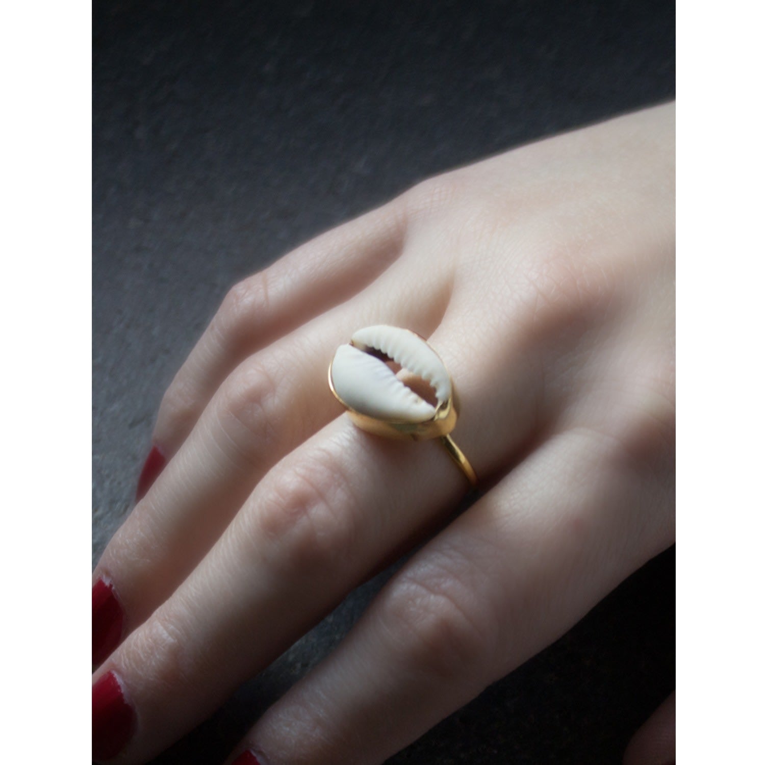 Cowrie Shell Ring