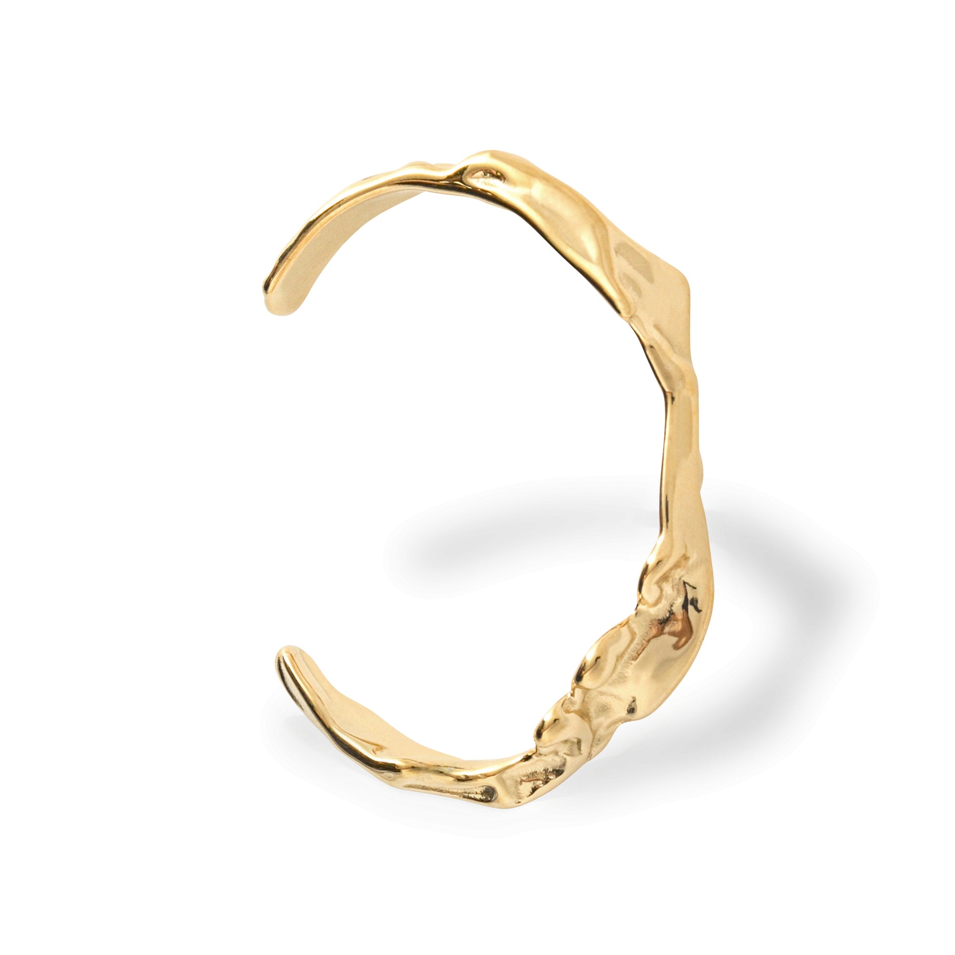 Kaiya Assymetric Gold Cuff Bracelet