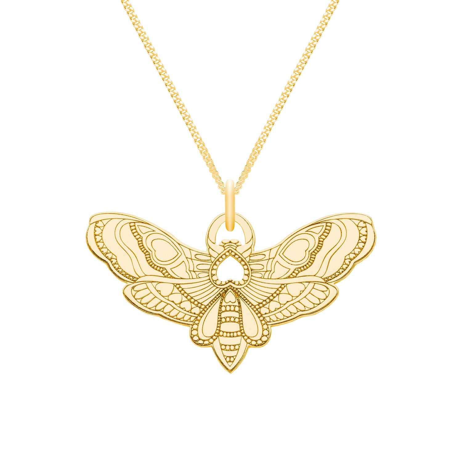 Small Gold Moth Necklace
