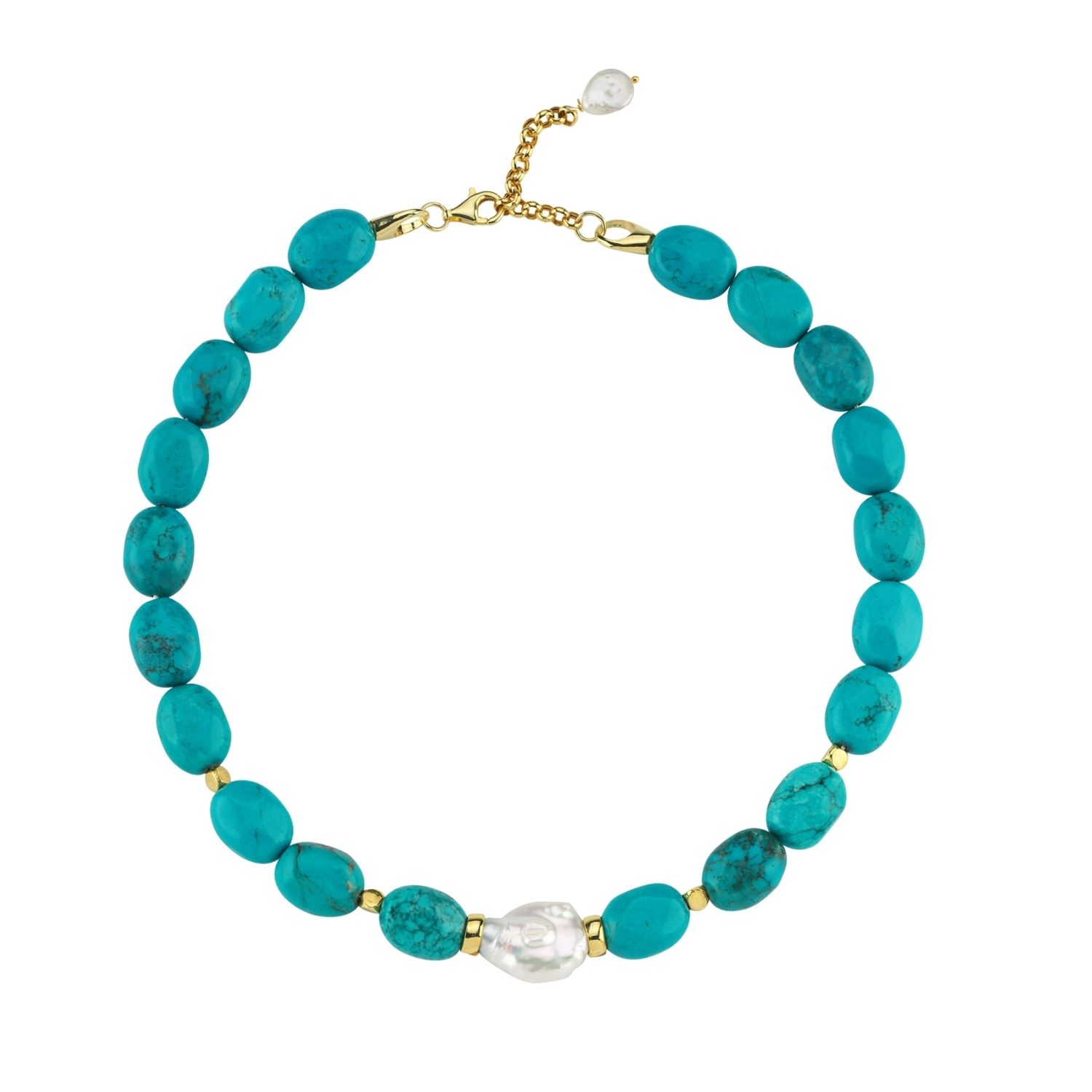 Kallisti Baroque Pearl Turquoise Necklace