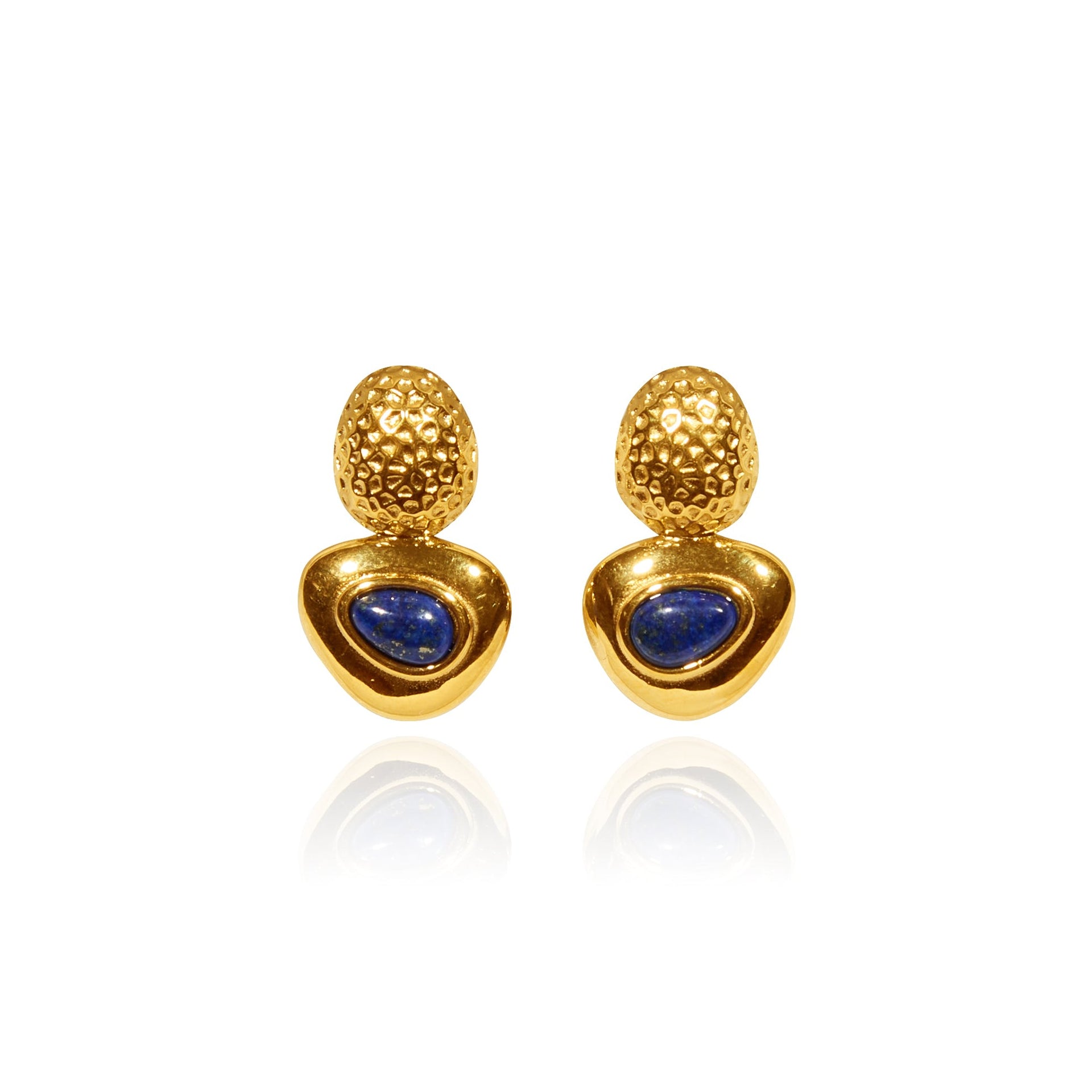 Kamel Gold Plated Statement Earrings