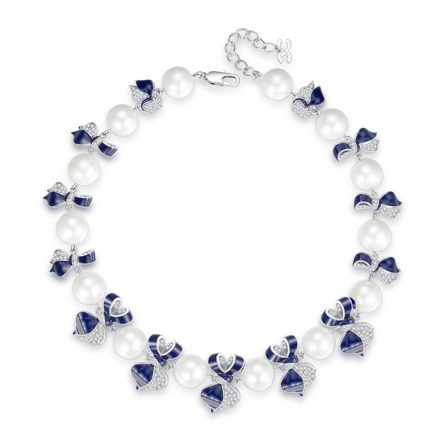 Blue Enamel Butterfly Necklace