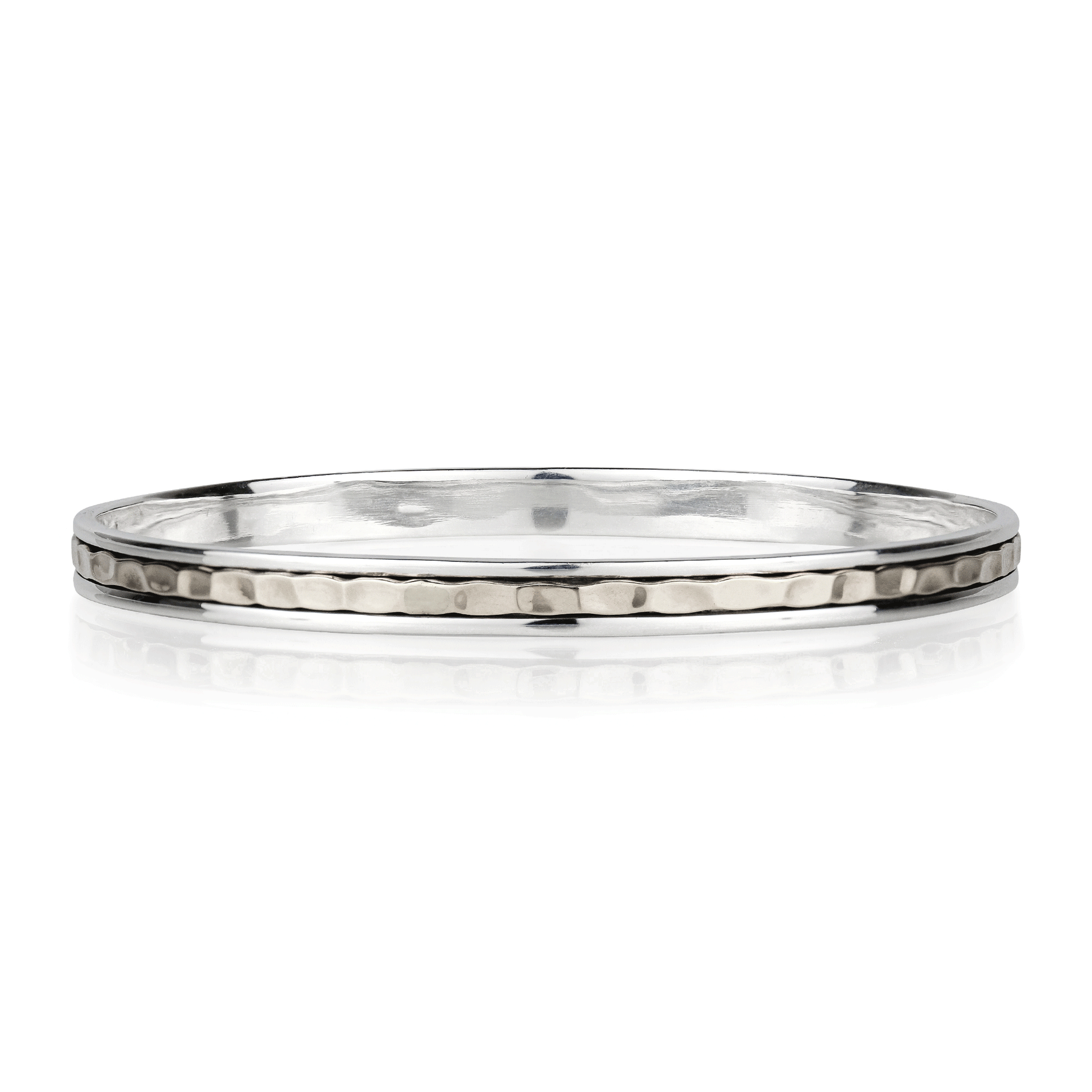 Karma Abundance Silver Spinning Stacking Bangle