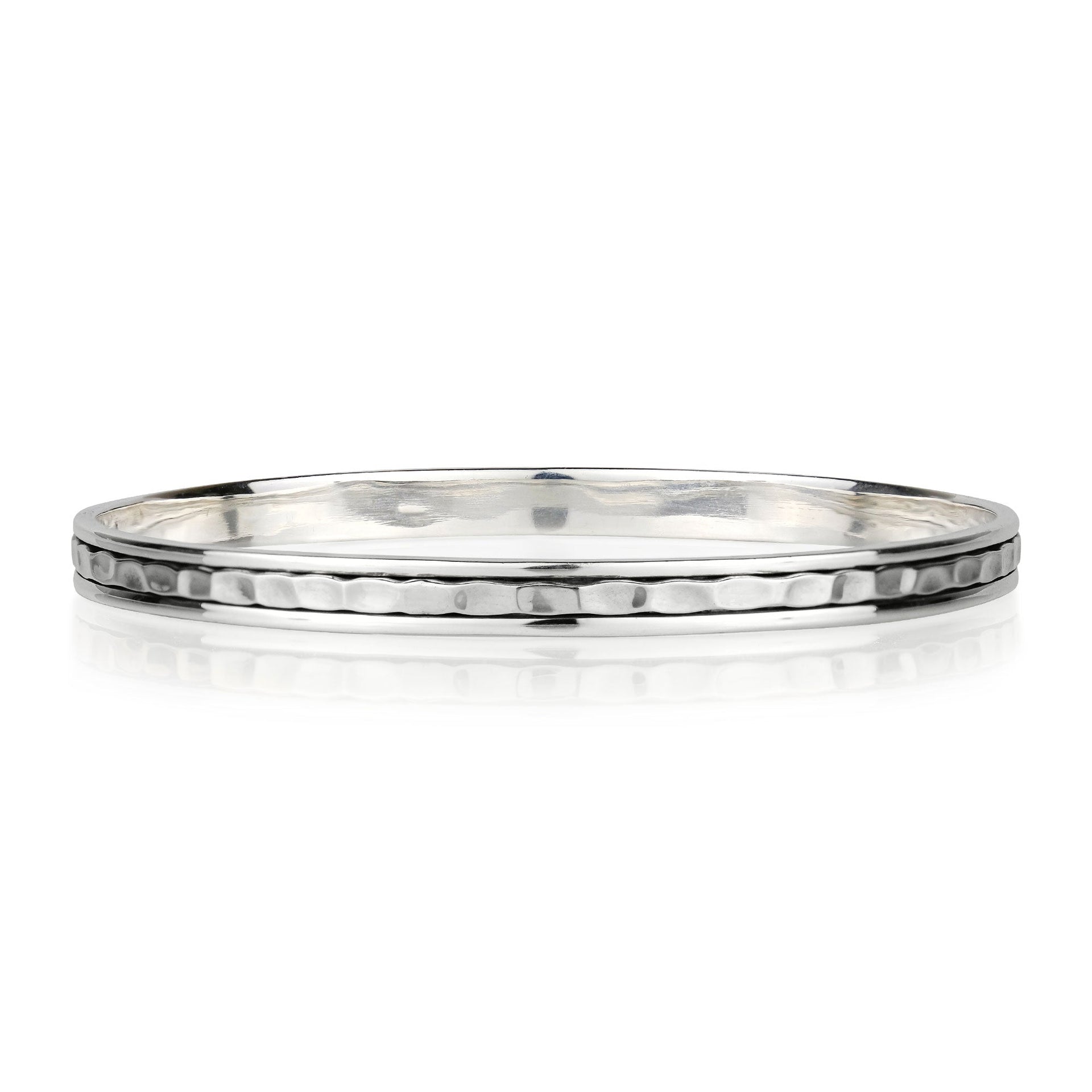 Karma Abundance Silver Spinning Stacking Bangle