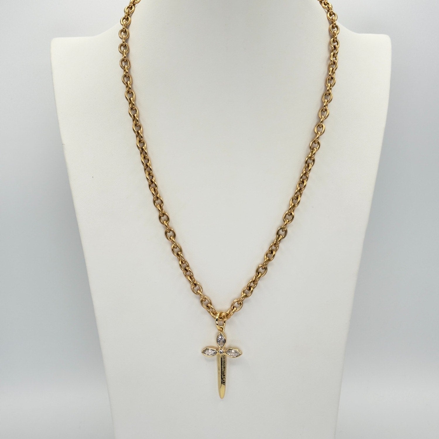 Karma Dagger Necklace Yellow Gold