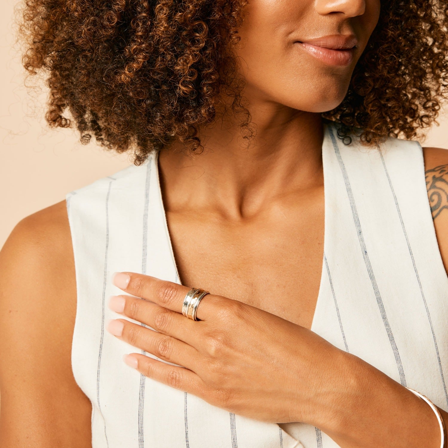 Karma Fortune Silver Spinning Ring