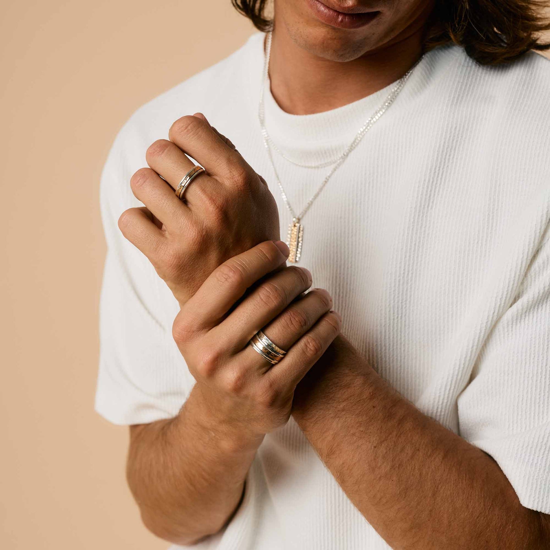 Karma Fortune Silver Unisex Spinning Ring