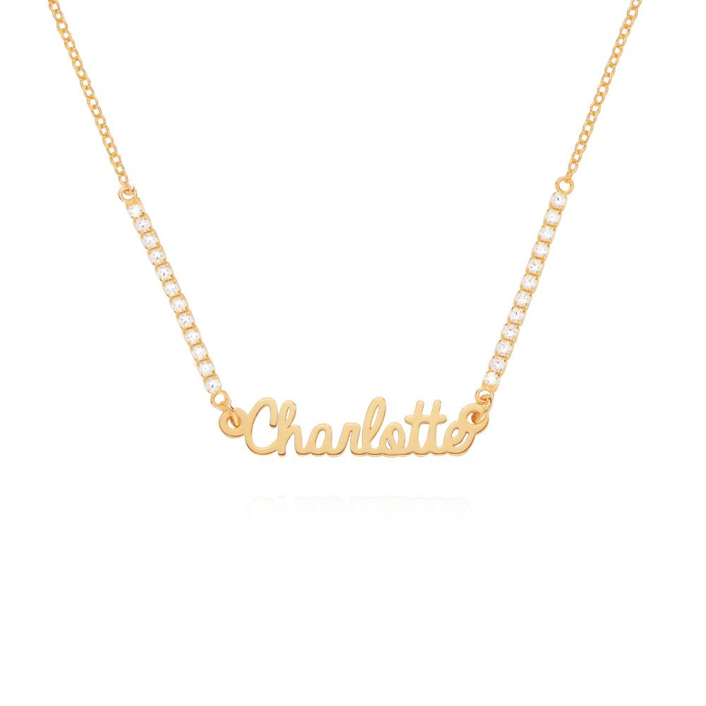 Kate Tennis Name Necklace in 18K Gold Vermeil