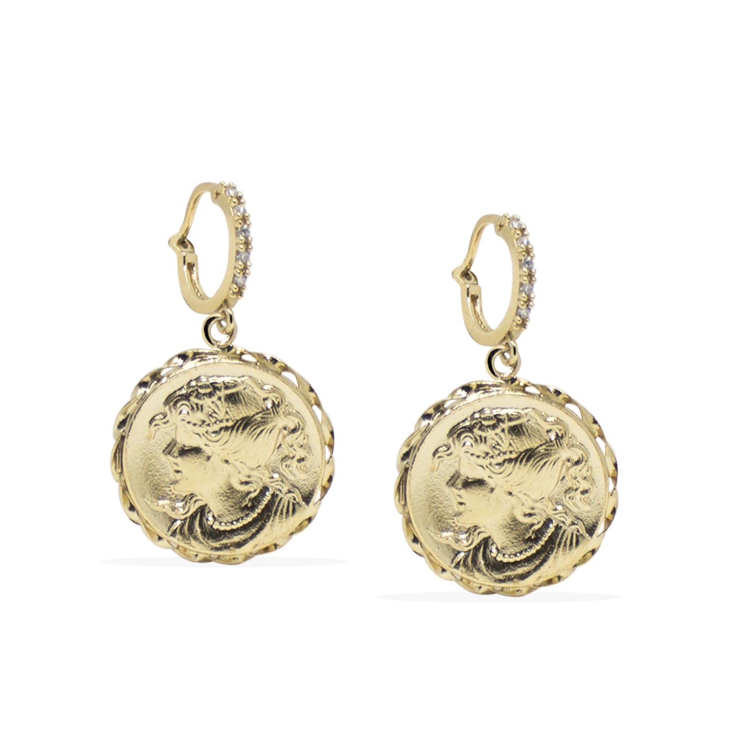 Alexa Gold-Plated Hoop Earrings