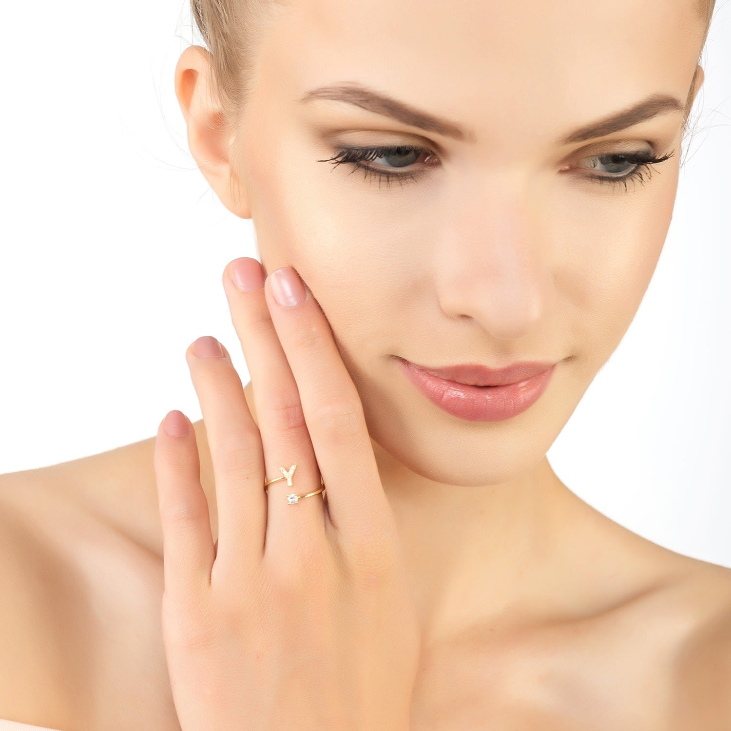 Initial Ring Rosegold Y