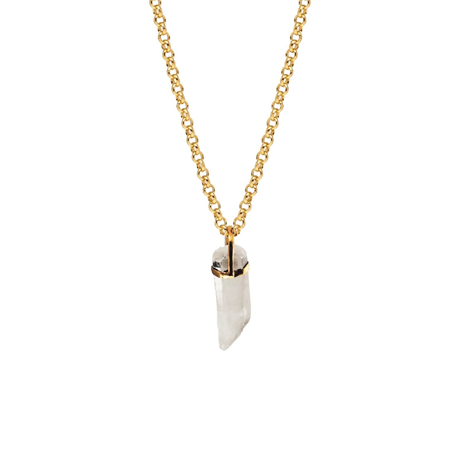 Raw Rock Crystal Point Pendant