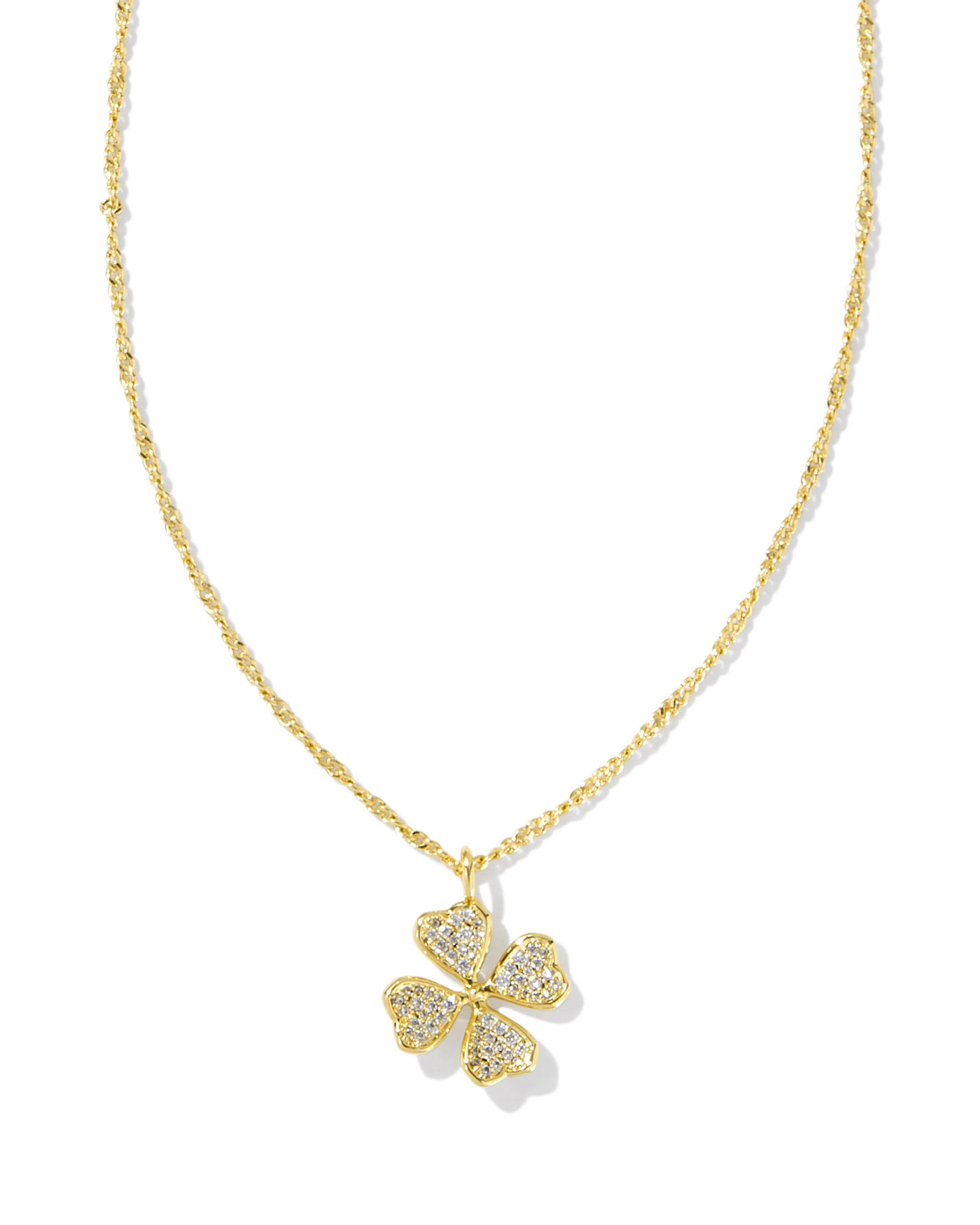 clover-gold-short-pendant-necklace-in-white-swarovski