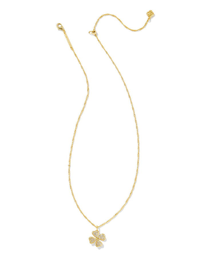 clover-gold-short-pendant-necklace-in-white-swarovski