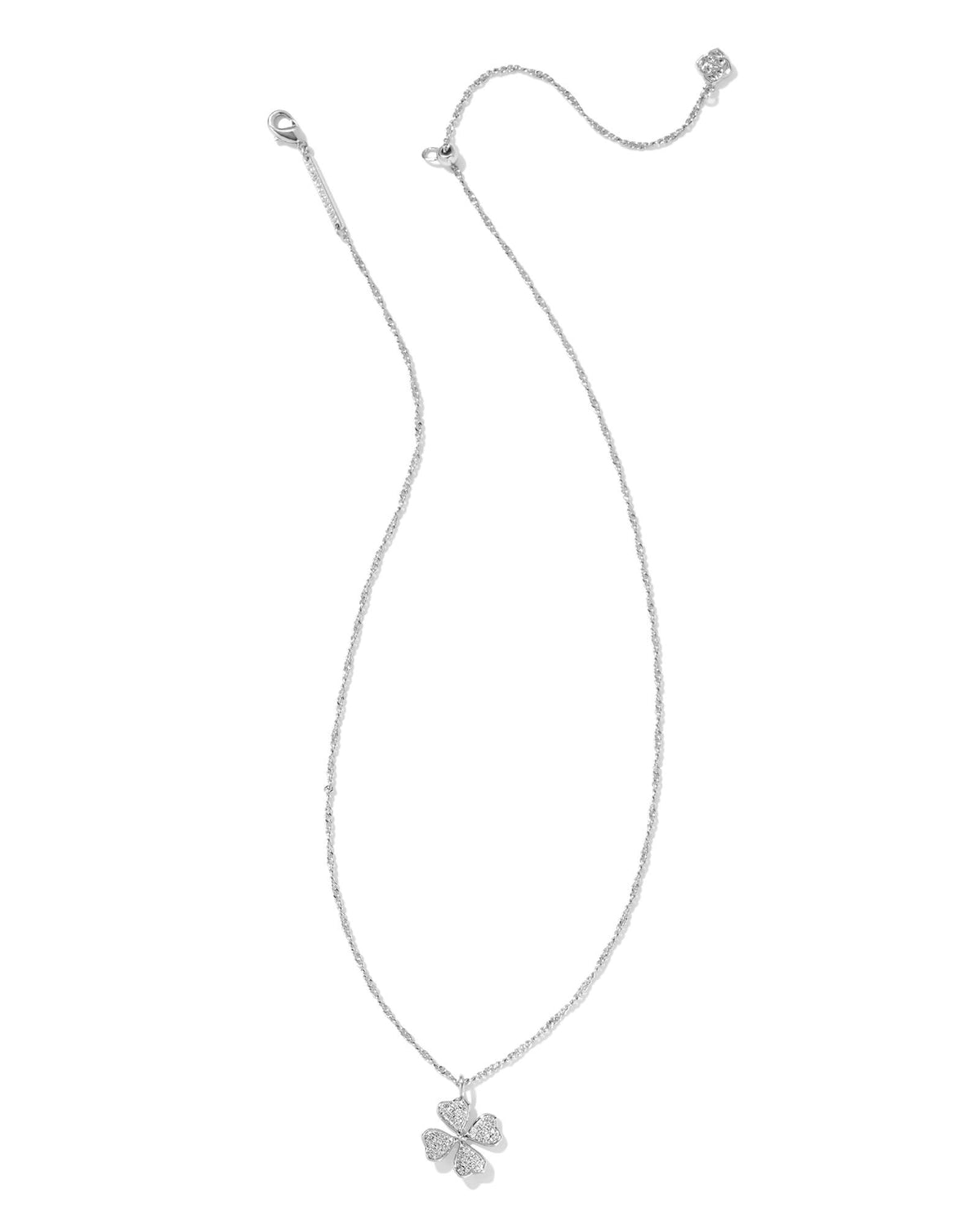 clover-silver-crystal-short-pendant-necklace-in-white-crystal-swarovski