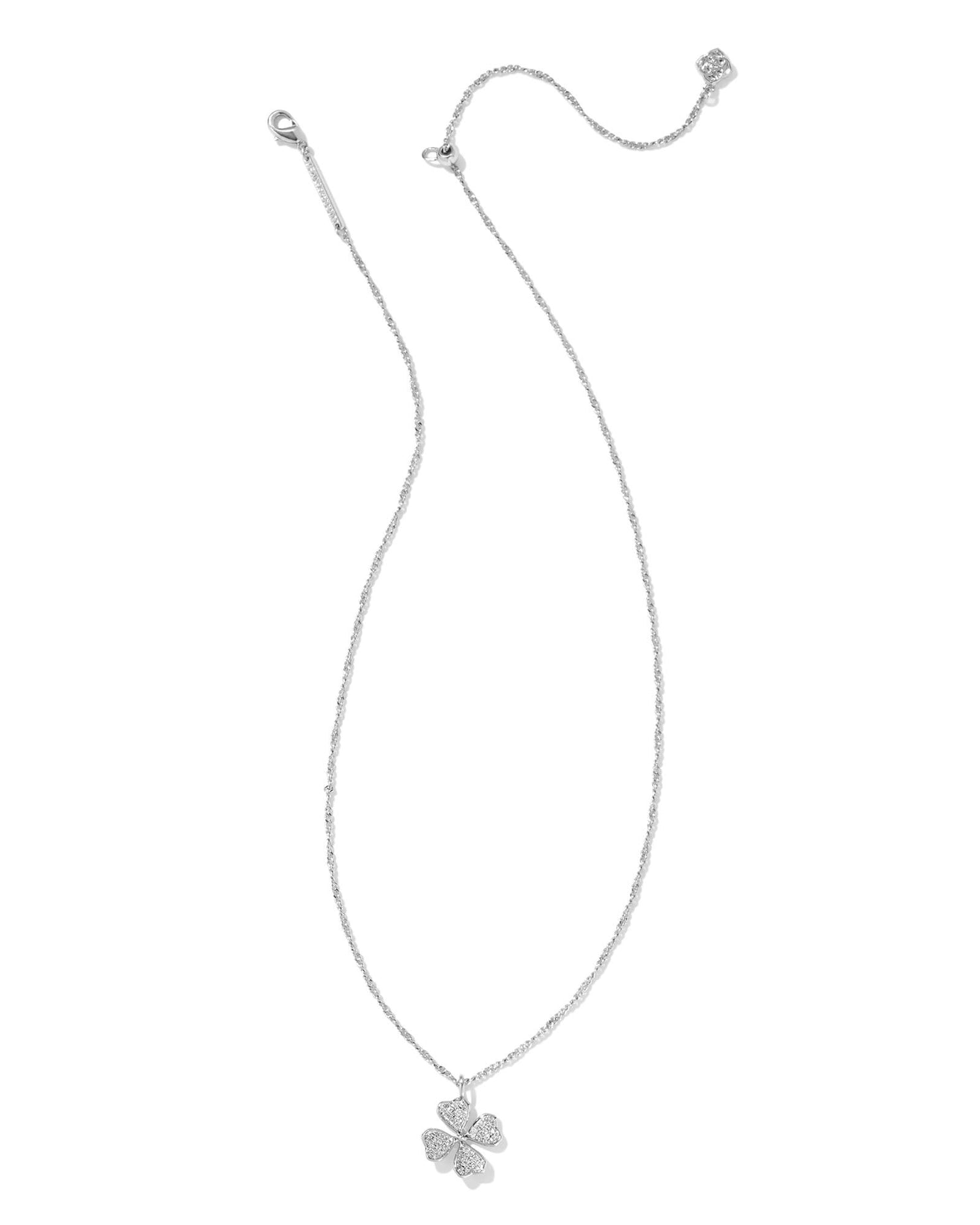 clover-silver-crystal-short-pendant-necklace-in-white-crystal-swarovski