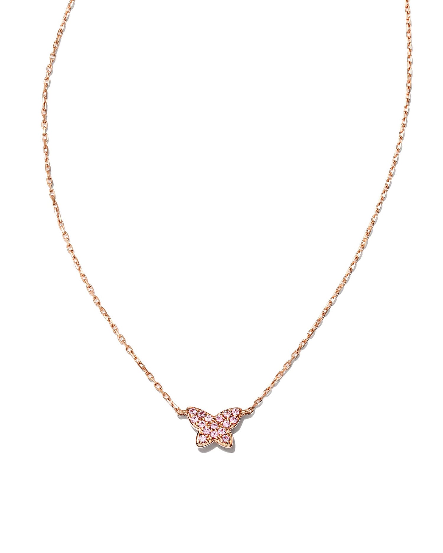 butterfly-14k-rose-gold-pendant-necklace-in-pink-swarovski