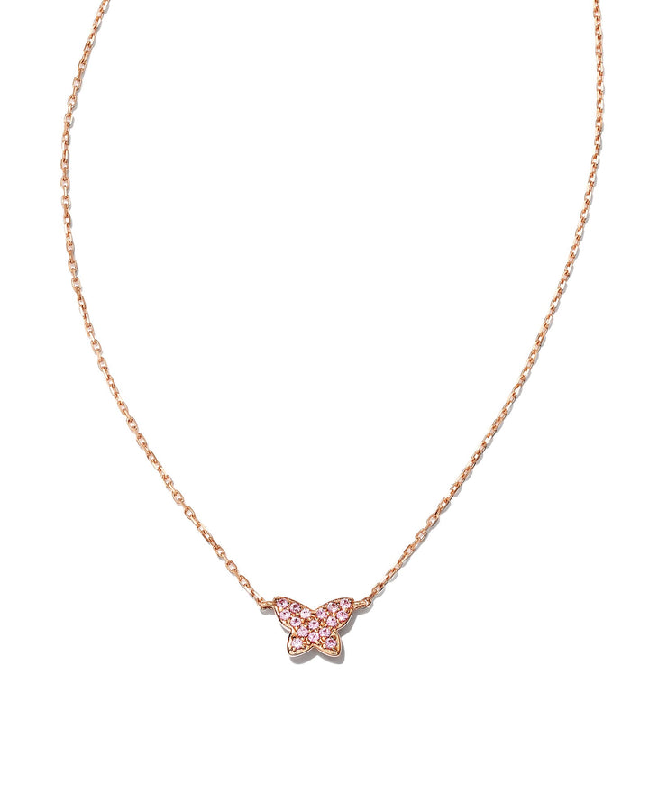butterfly-14k-rose-gold-pendant-necklace-in-pink-swarovski