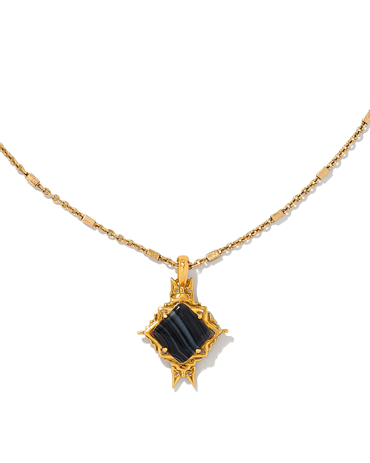 cass-vintage-gold-long-pendant-necklace-in-black-banded-swarovski