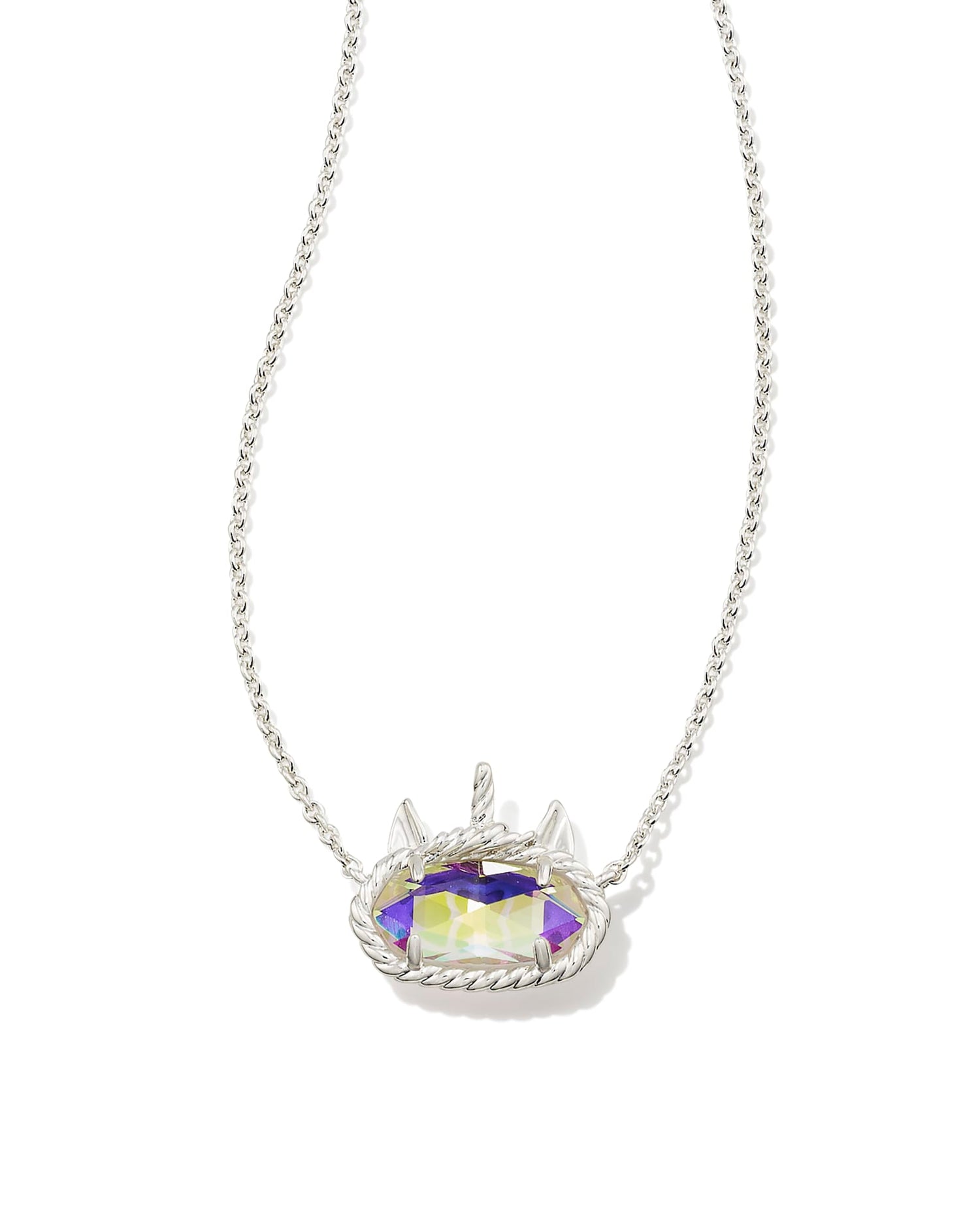 elisa-unicorn-bright-silver-short-pendant-necklace-in-dichroic-glass-swarovski