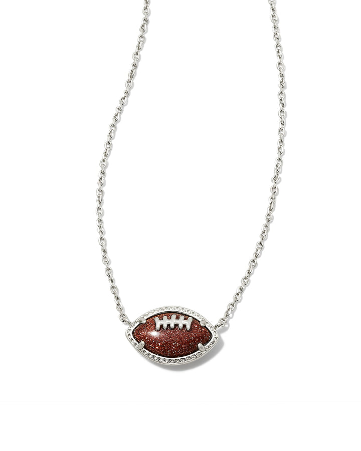 football-silver-short-pendant-necklace-in-orange-goldstone-swarovski