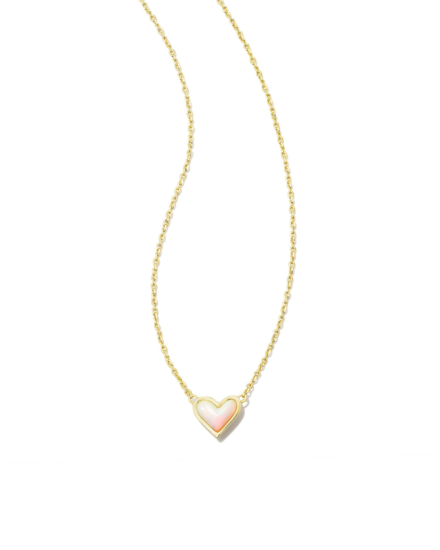 framed-ari-heart-gold-short-pendant-necklace-in-white-opalescent-resin-swarovski