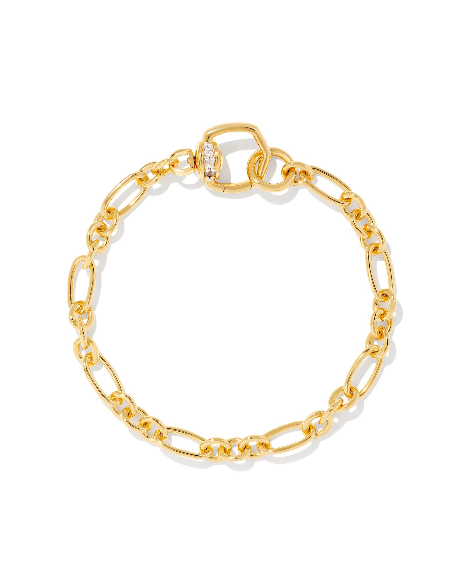 Josephine 18k Gold Vermeil Chain Bracelet in White
