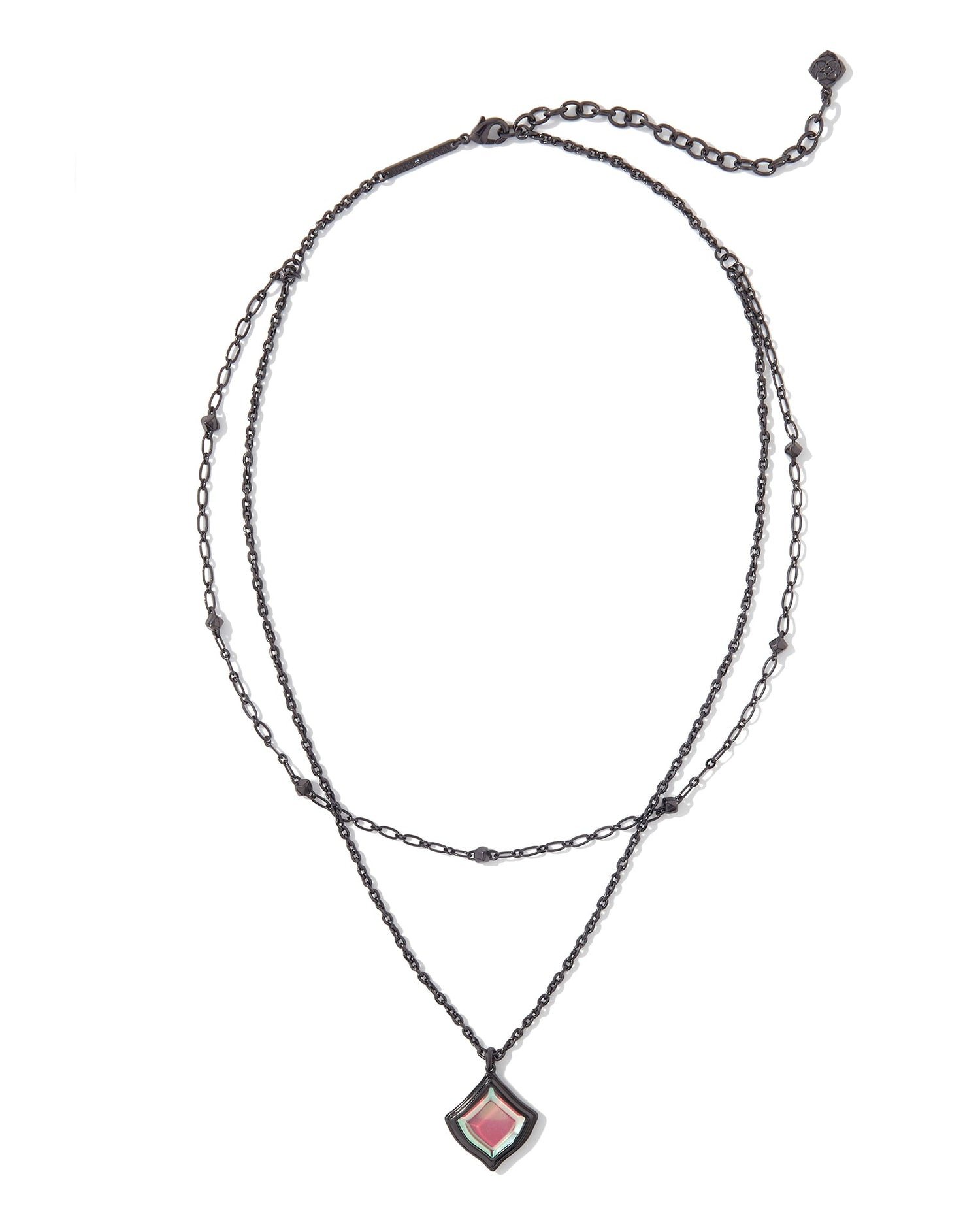 kacey-gunmetal-multi-strand-necklace-in-gray-swarovski